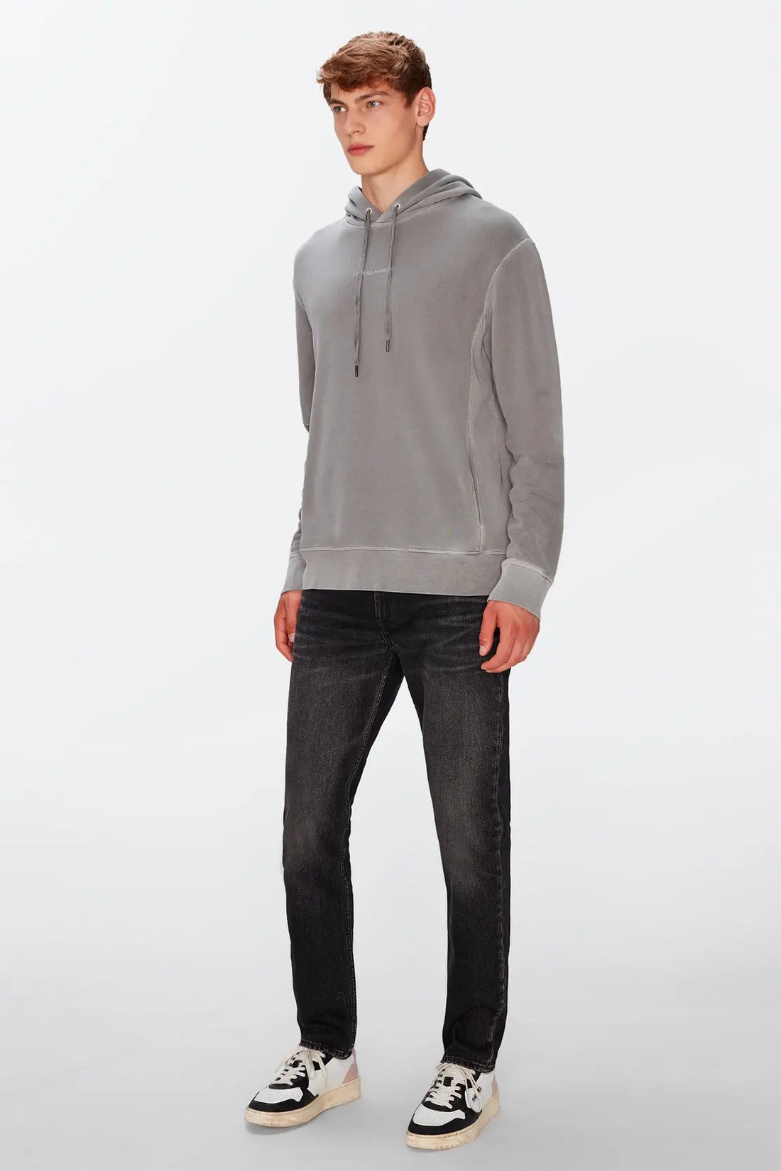 Hoodie Mineral Dye Grey - BEVAVA