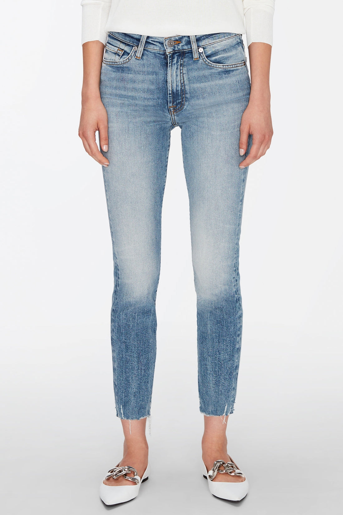 Roxanne Ankle Decade With Distressed Hem 7 For All Mankind