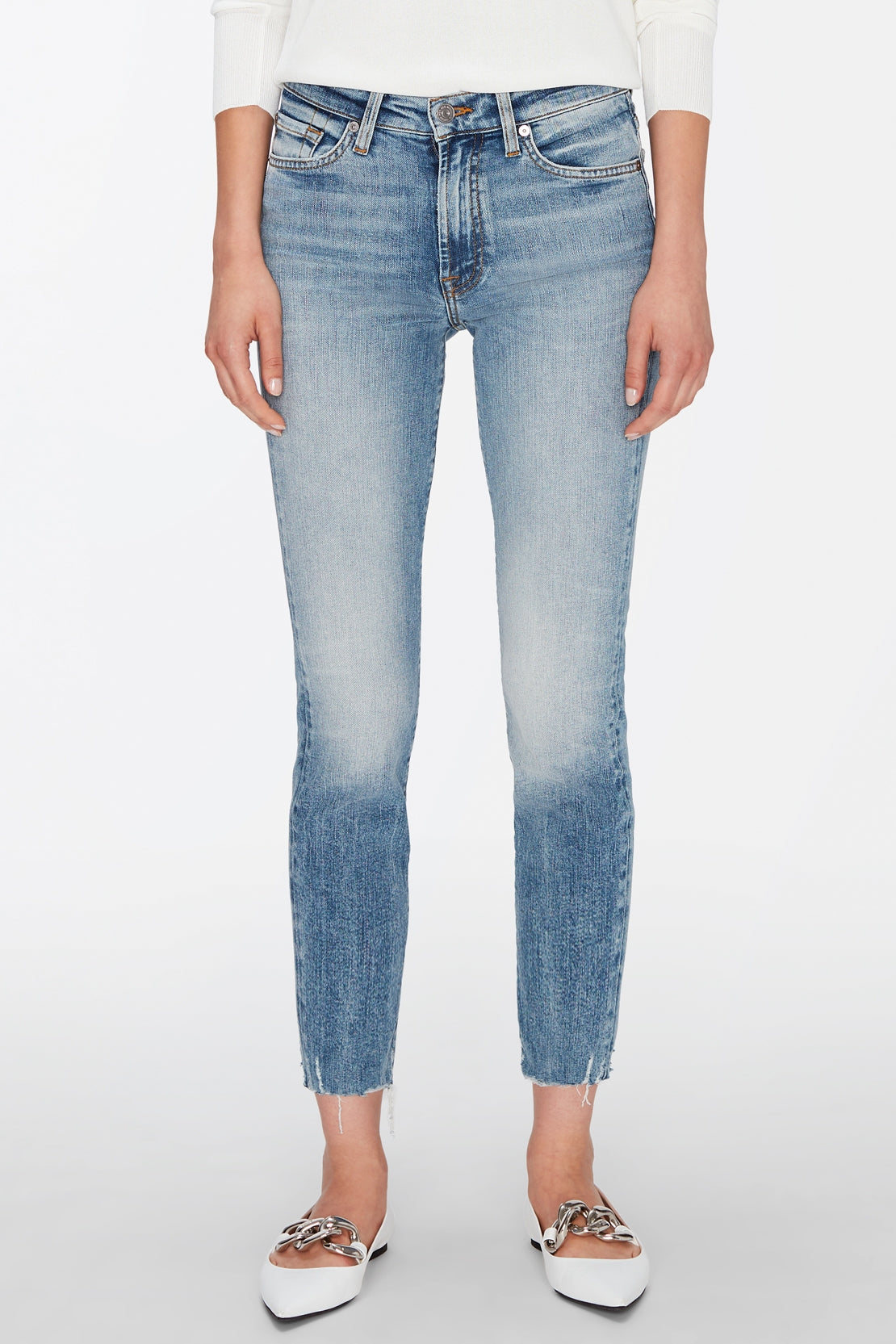 Roxanne Ankle Decade With Distressed Hem 7 For All Mankind