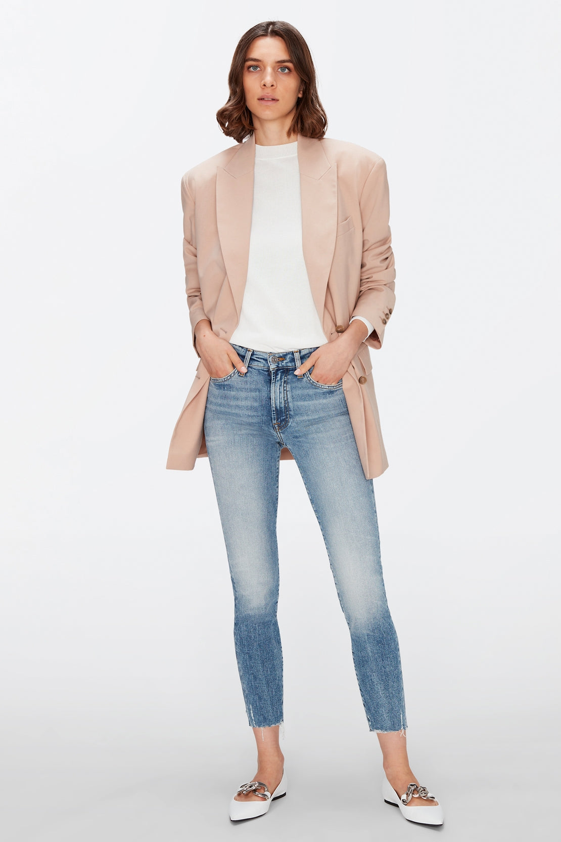 Roxanne Ankle Decade With Distressed Hem 7 For All Mankind