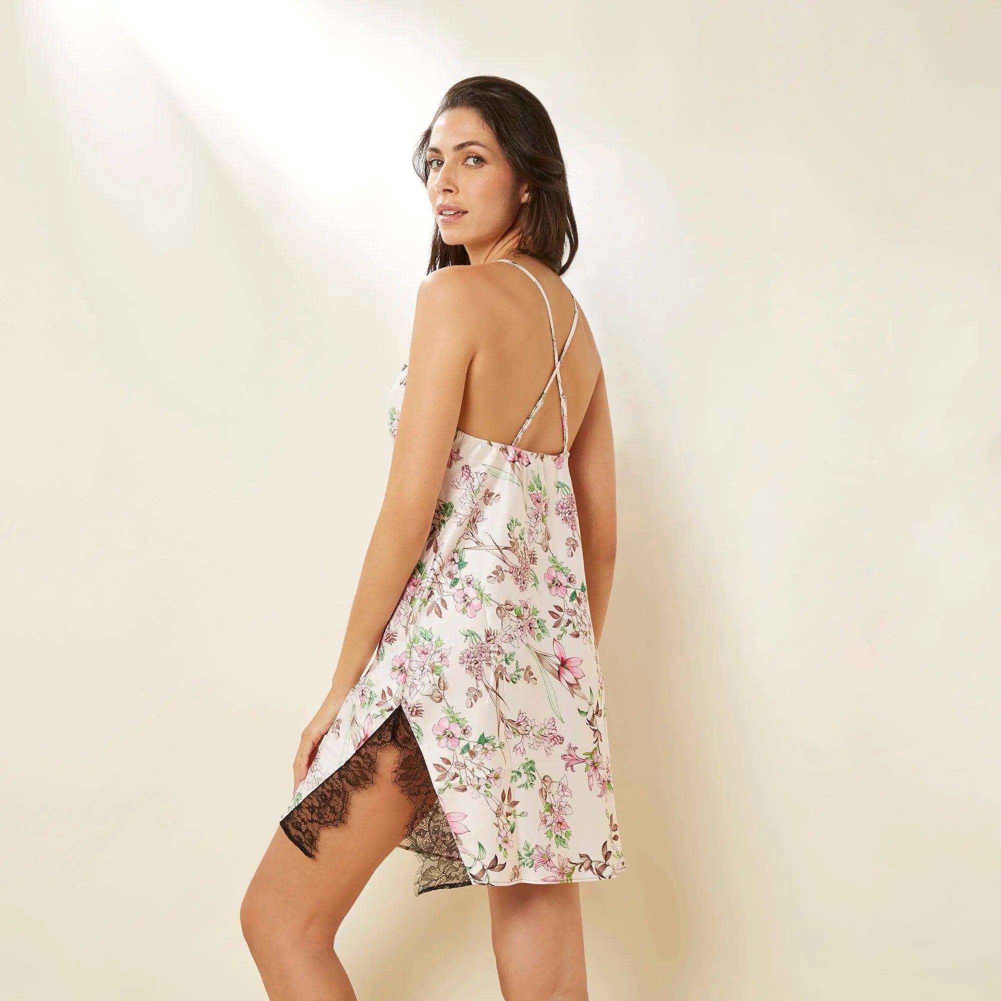 Printed Slip Dress - BEVAVA