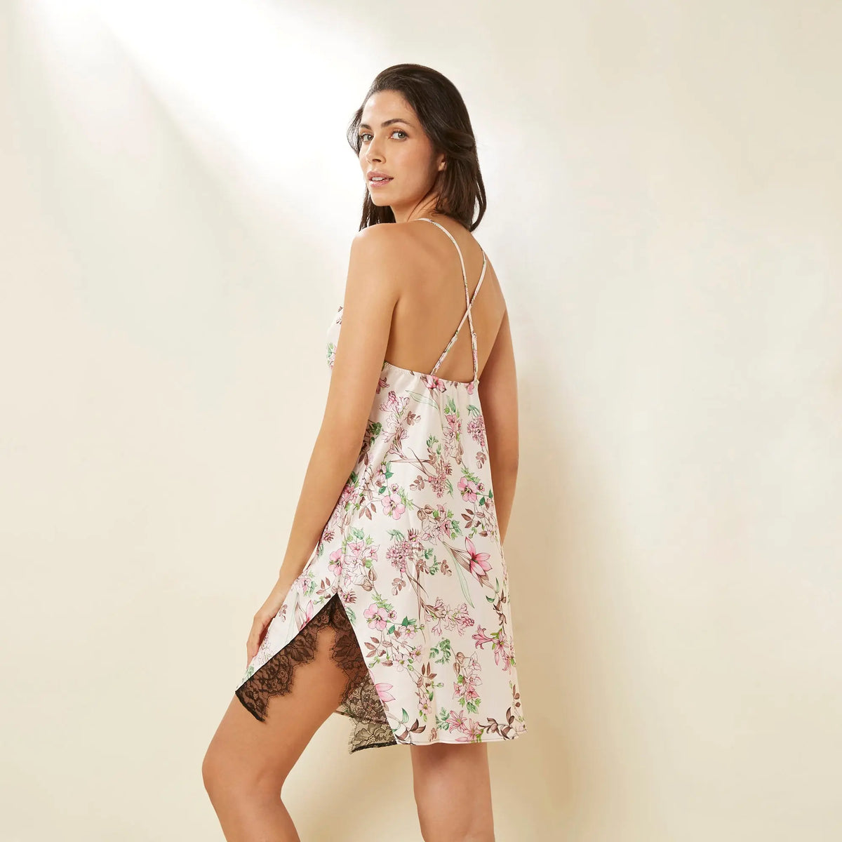 Printed Slip Dress - BEVAVA
