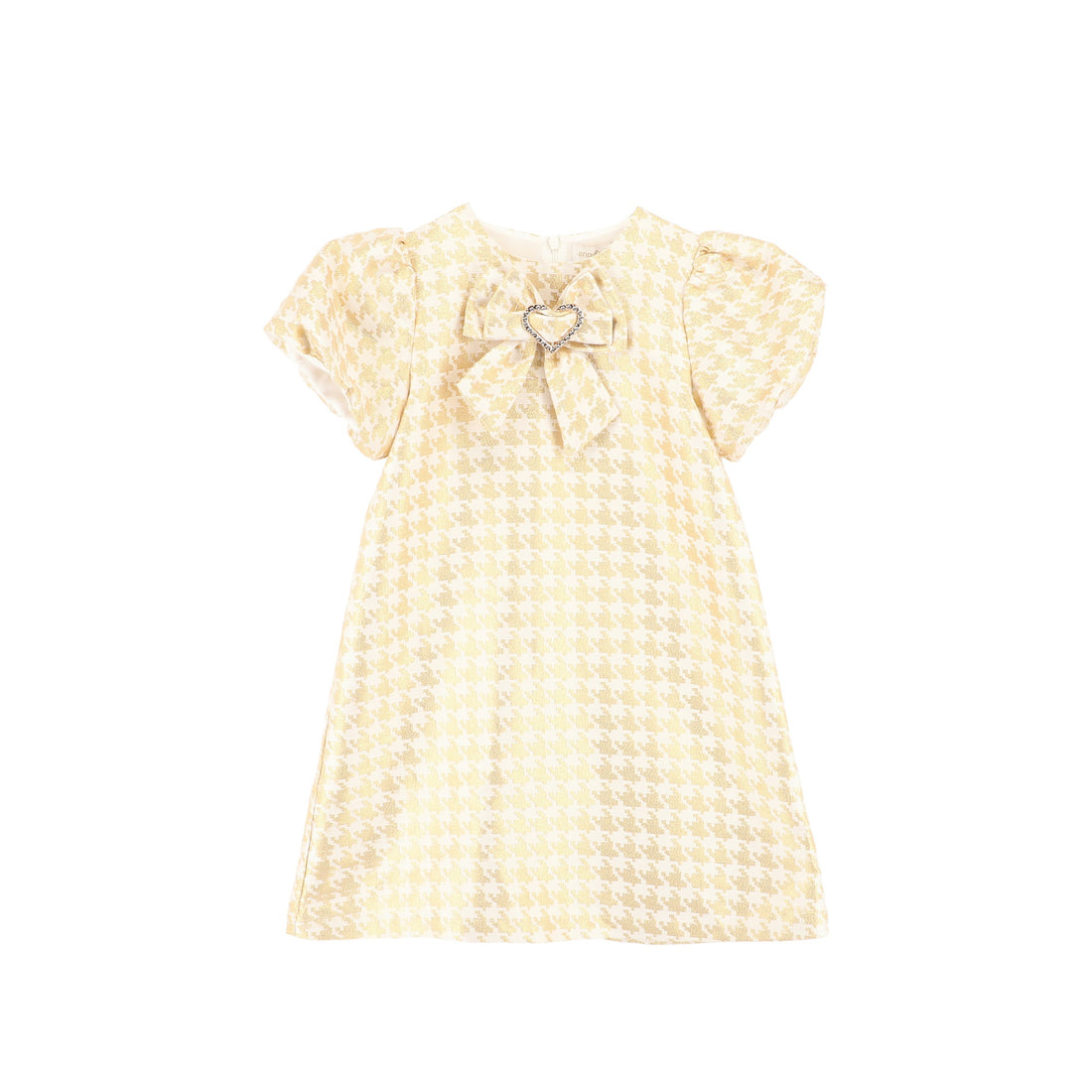 Liliana Houndstooth Dress Snowdrop - BEVAVA