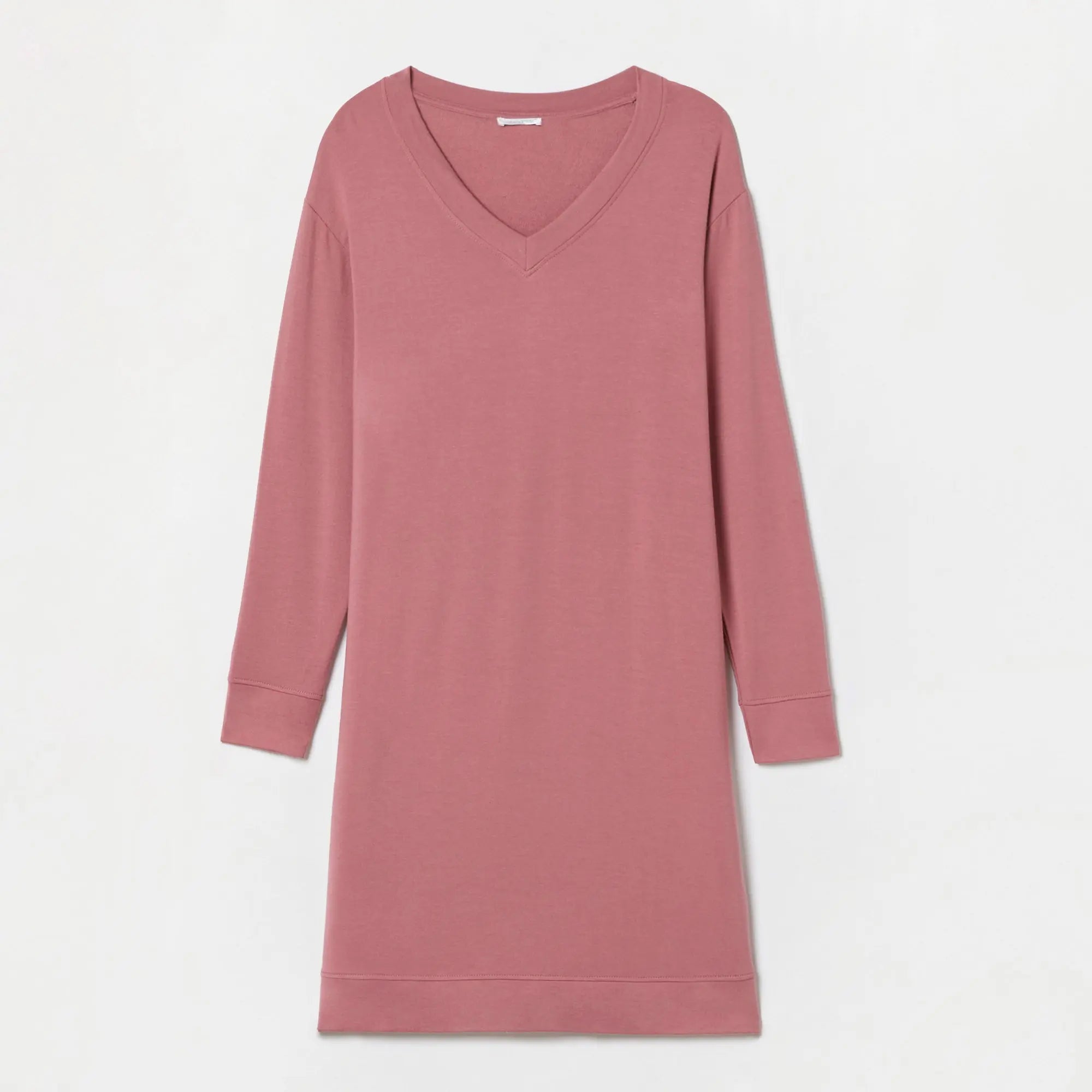 Dark Clay Rose Long-Sleeve Nightshirt - BEVAVA