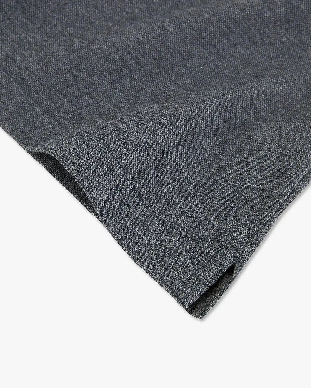 Grey Short-Sleeved Polo Shirt With Contrasting Detail - BEVAVA