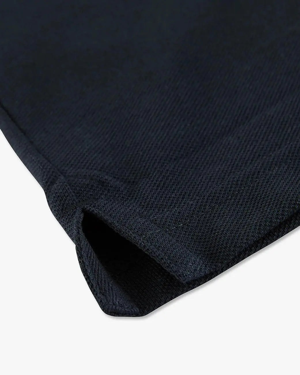 Black Short-Sleeved Polo Shirt With Contrasting Detail - BEVAVA
