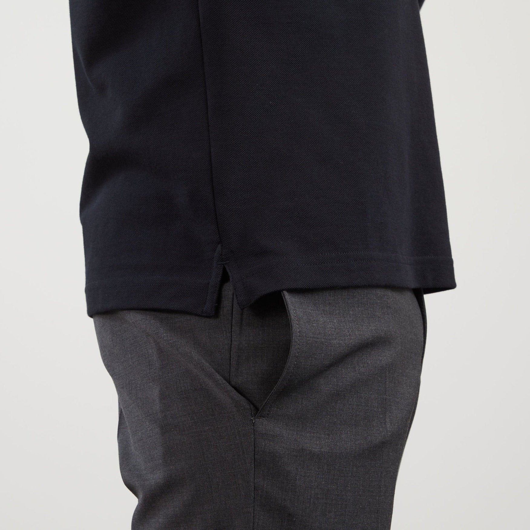 Black Cotton Polo With Contrasting Neck_PPKNIPLE0006_NO_07