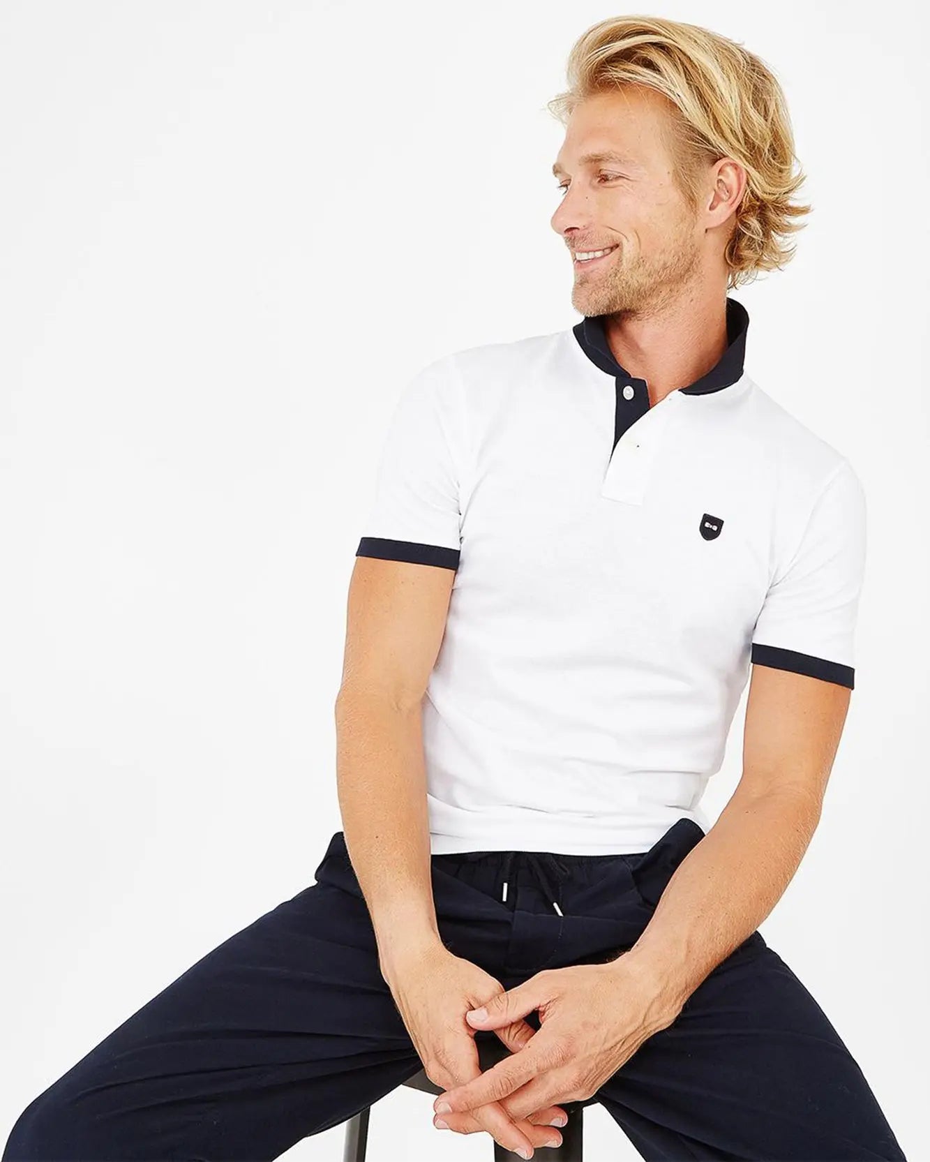 White Polo Manches Courtes - BEVAVA