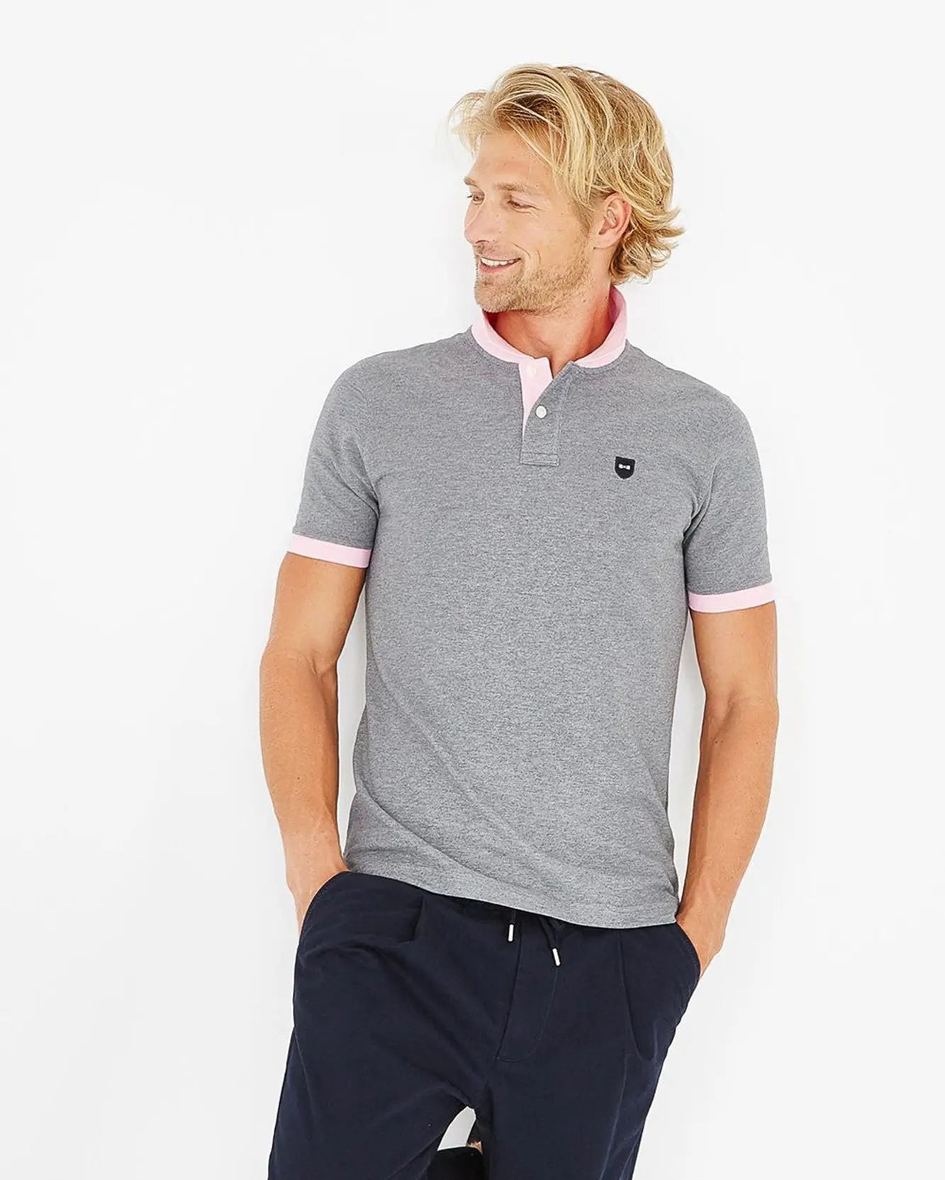 Middle Grey Polo Manches Courtes - BEVAVA