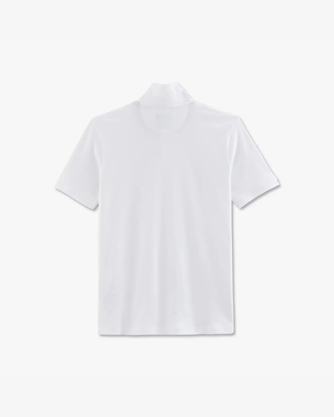 White Short-Sleeved Polo Shirt - BEVAVA