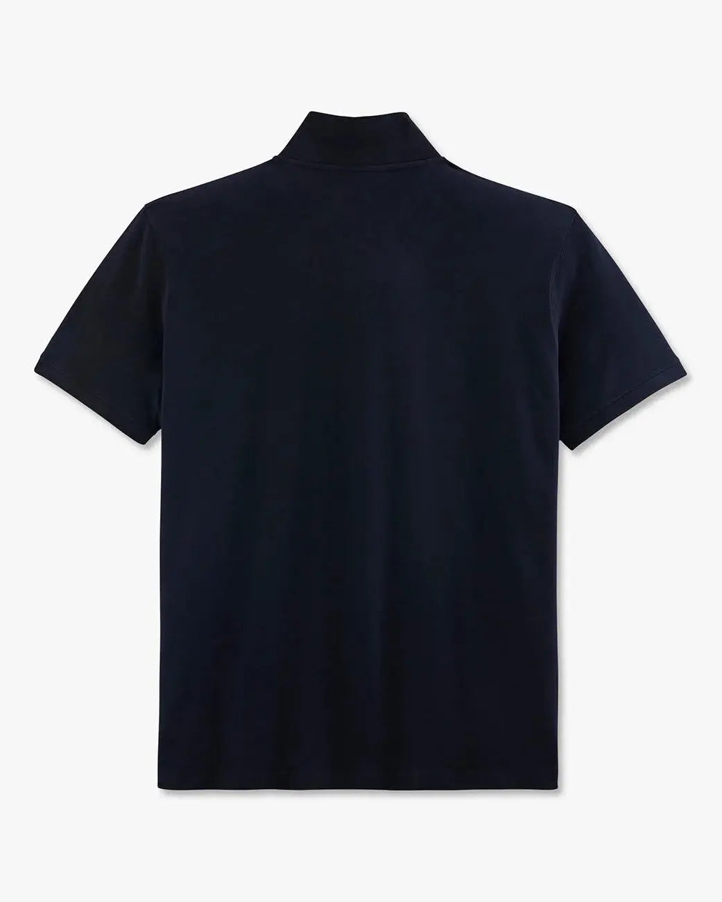 Dark Blue Short-Sleeved Polo Shirt - BEVAVA