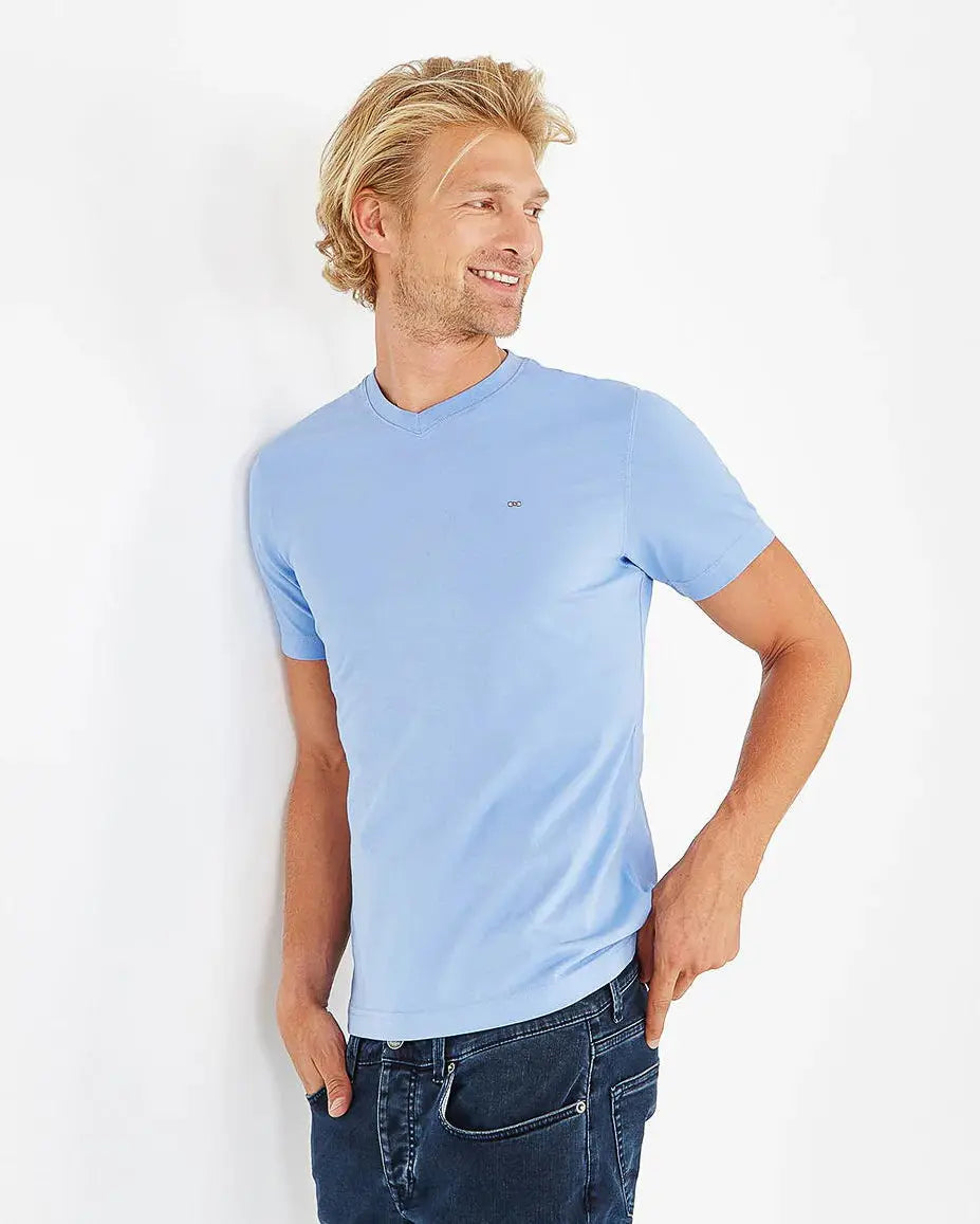Light Blue Short-Sleeved T-Shirt - BEVAVA