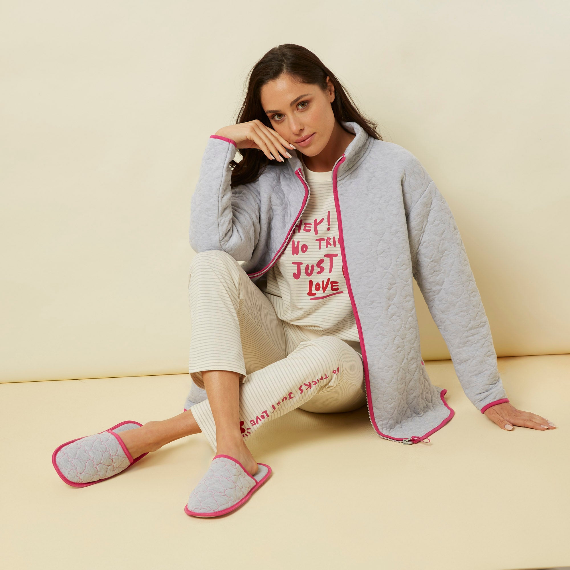 Light Melange Grey Jacket - BEVAVA