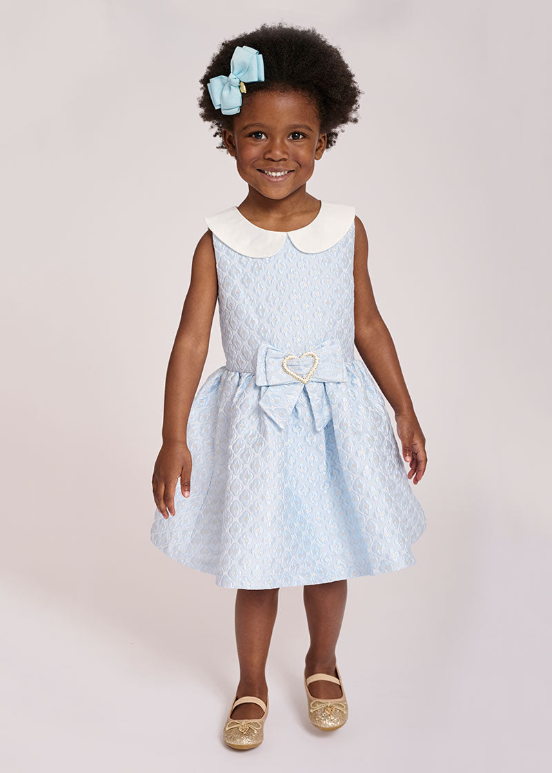 Sanita Jacquard Dress Blue - BEVAVA
