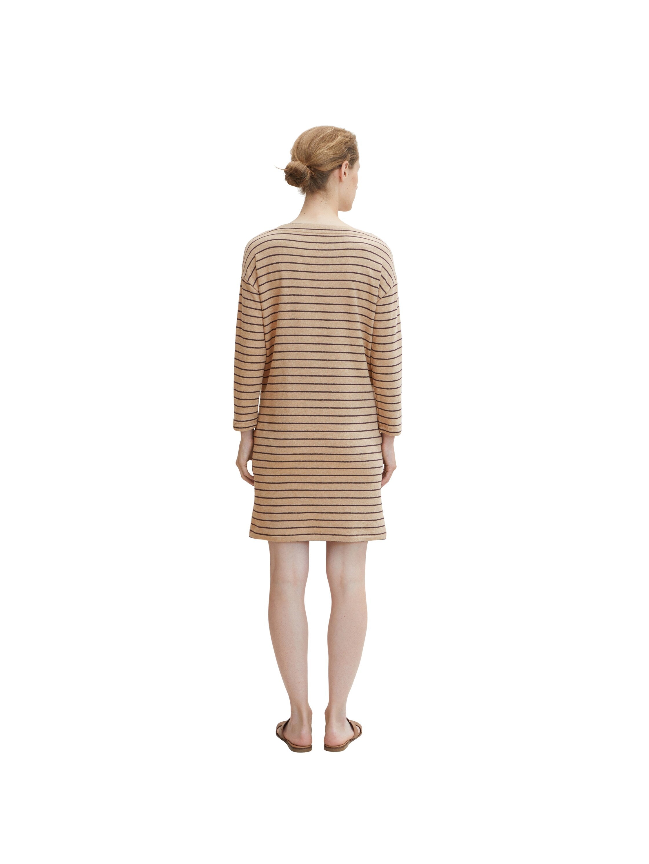Beige Anthracite Stripe Dress Tom Tailor