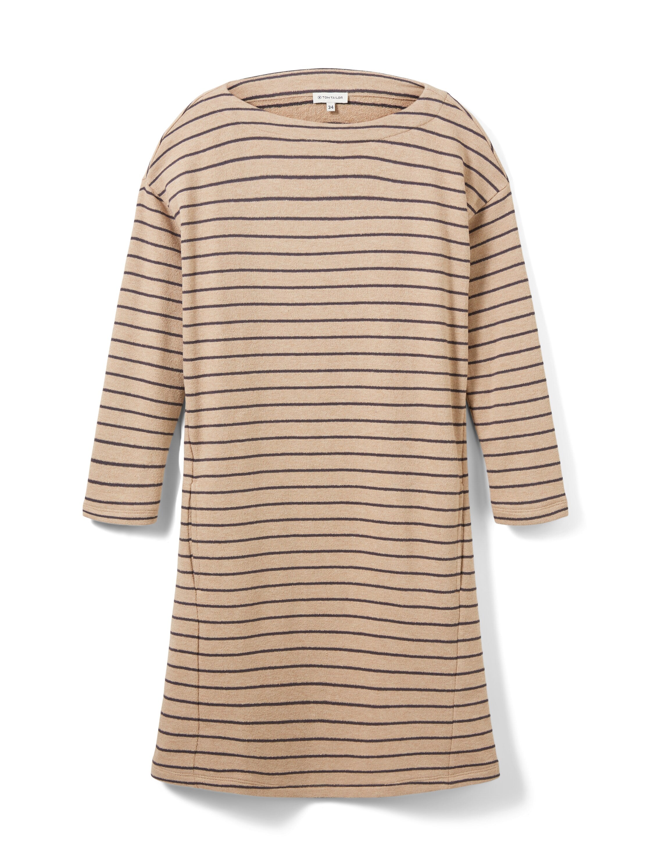 Beige Anthracite Stripe Dress Tom Tailor