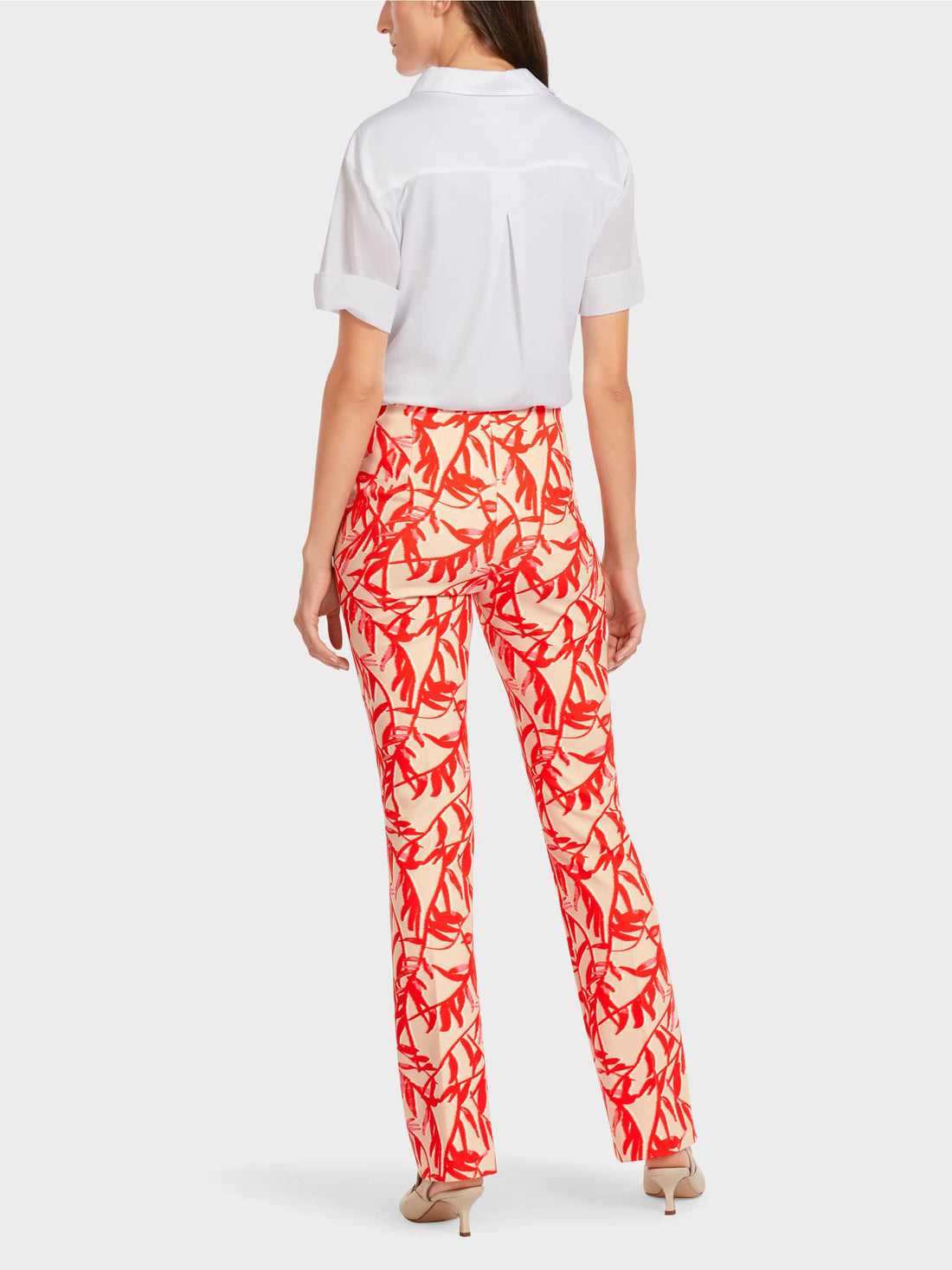 Pants In A Floral Print Marc Cain