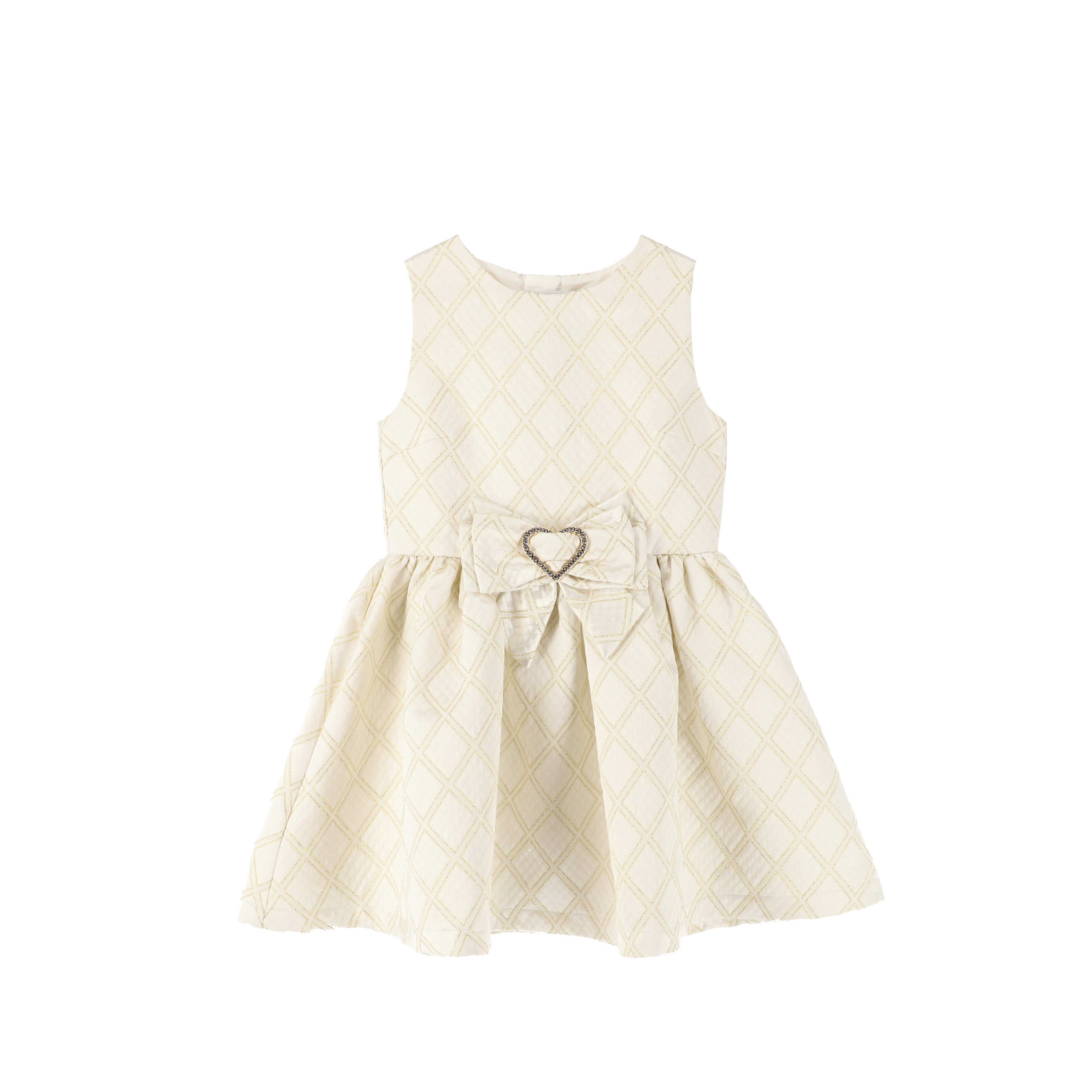 Ursula Heart Bow Dress Snowdrop - BEVAVA