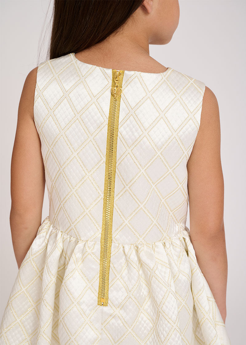 Ursula Heart Bow Dress Snowdrop - BEVAVA