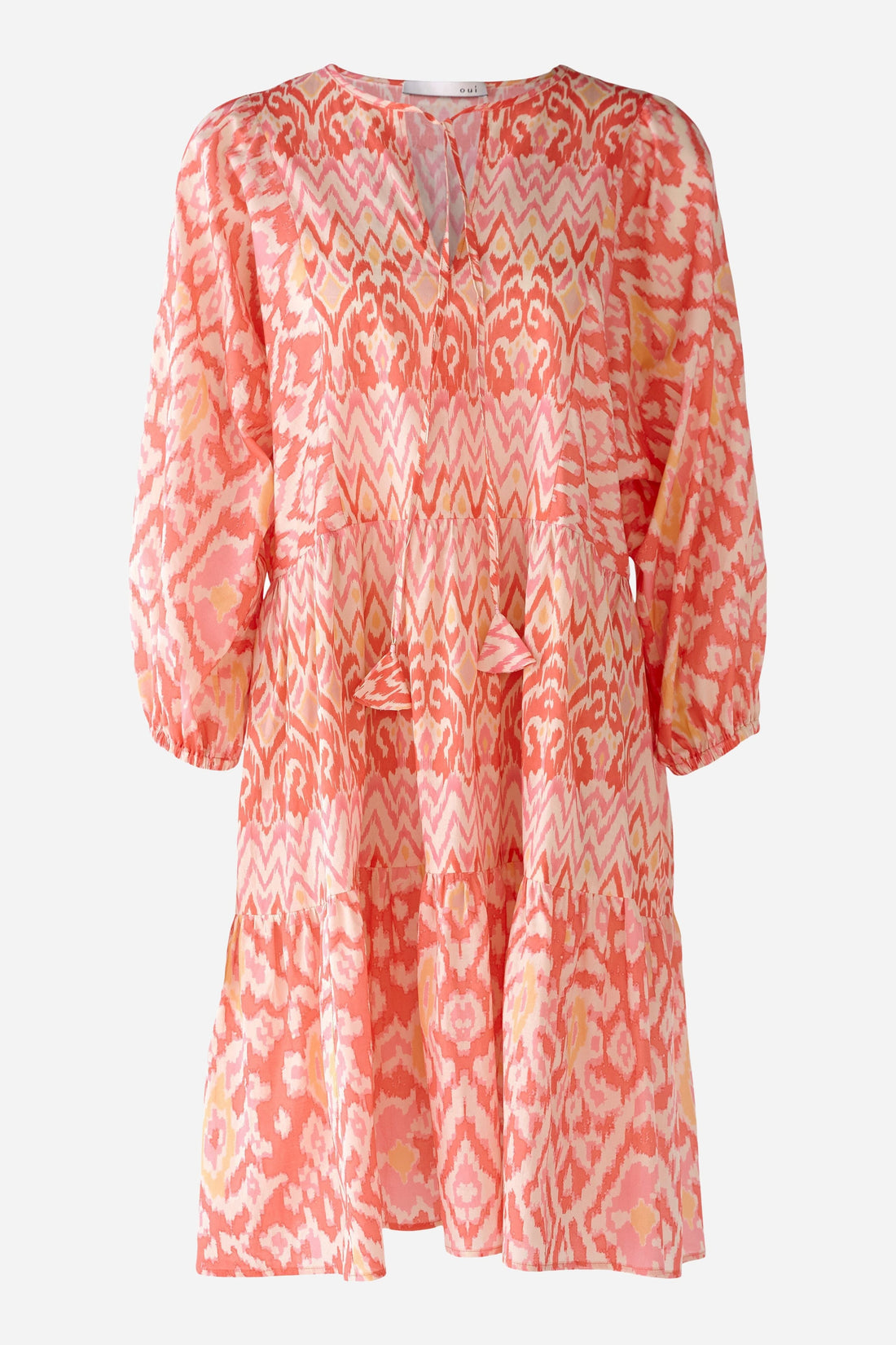 All-Over Print Short Dress With Pockets Oui