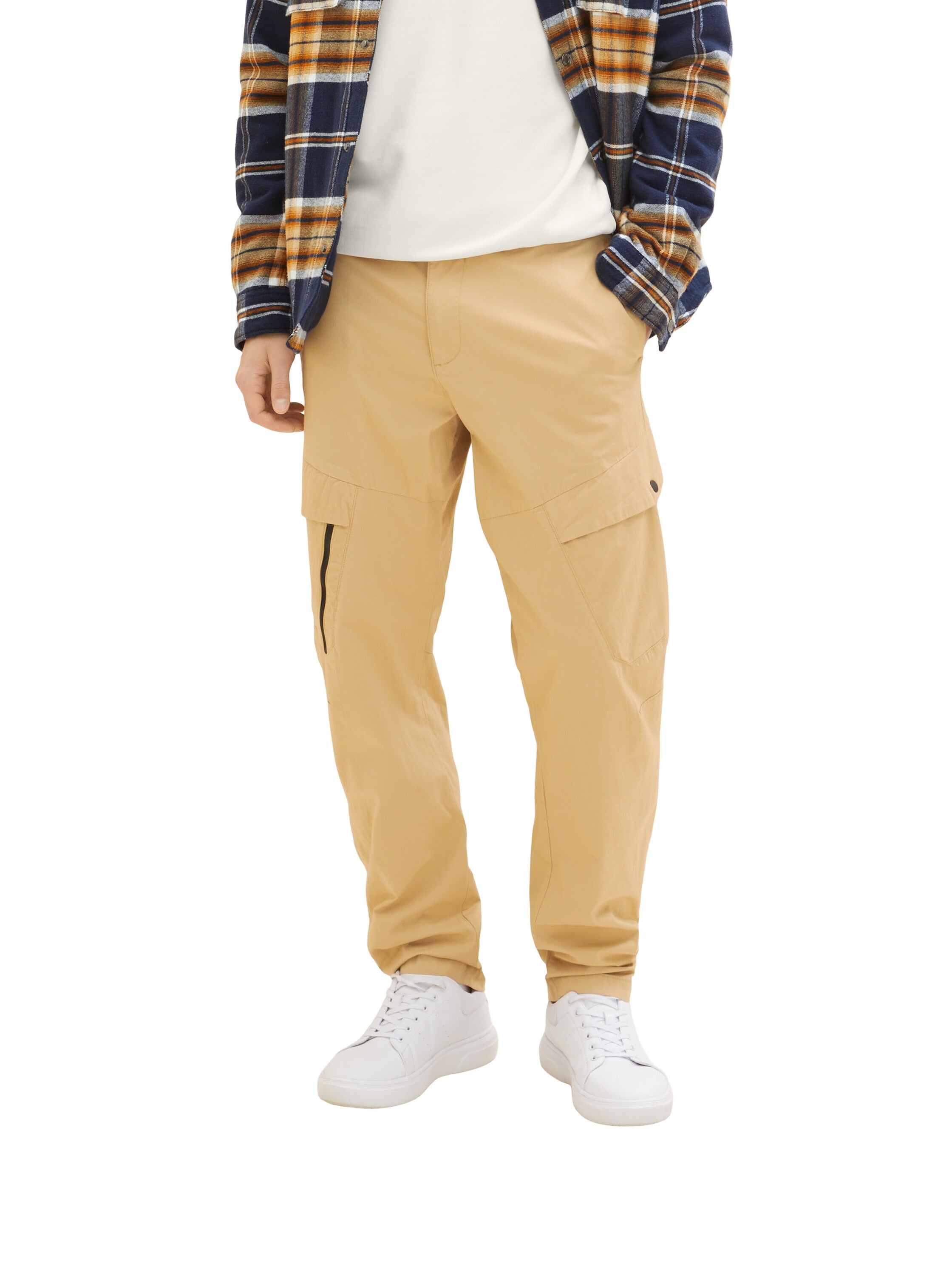 Beige Cargo Trousers