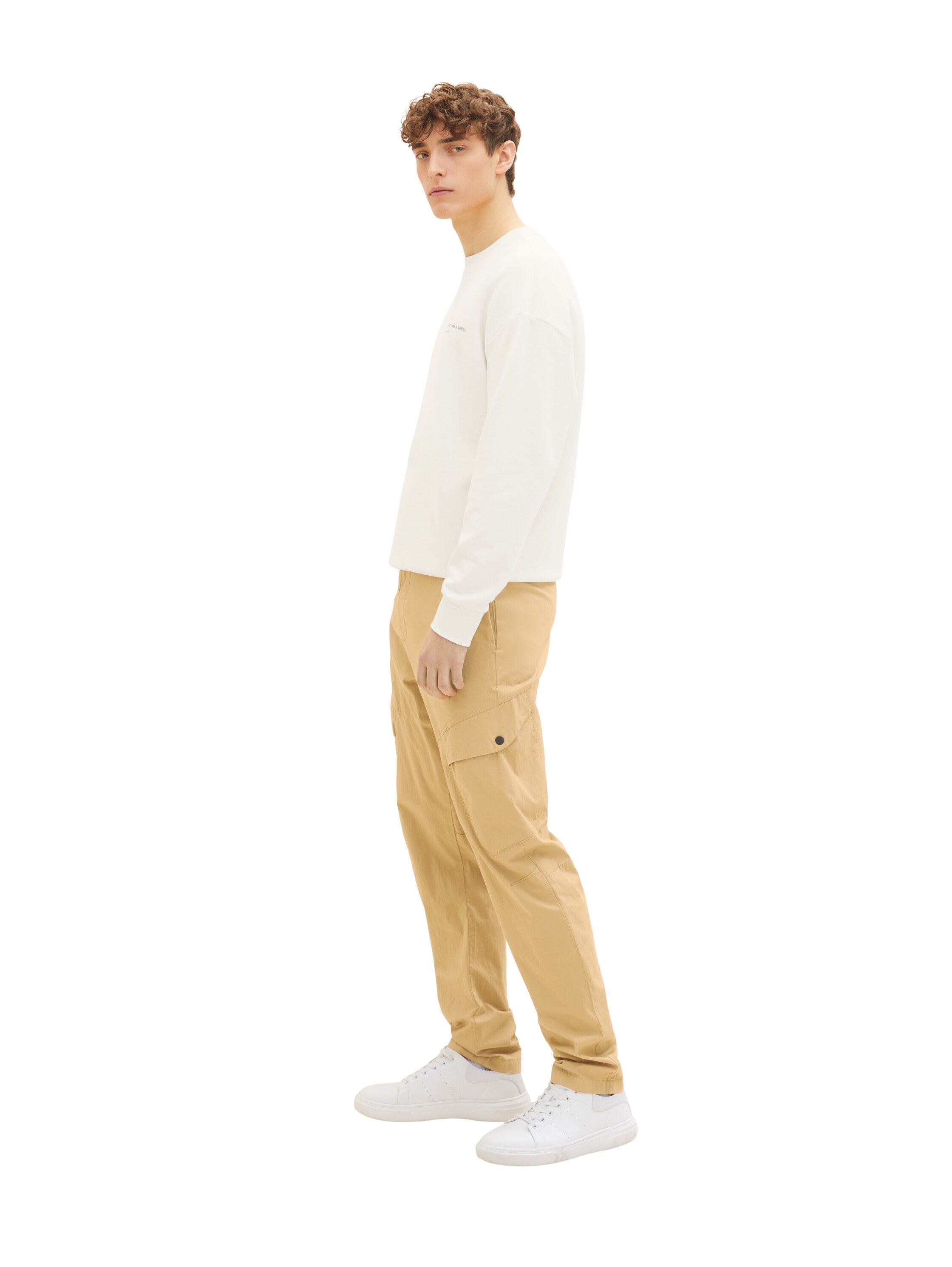 Beige Cargo Trousers