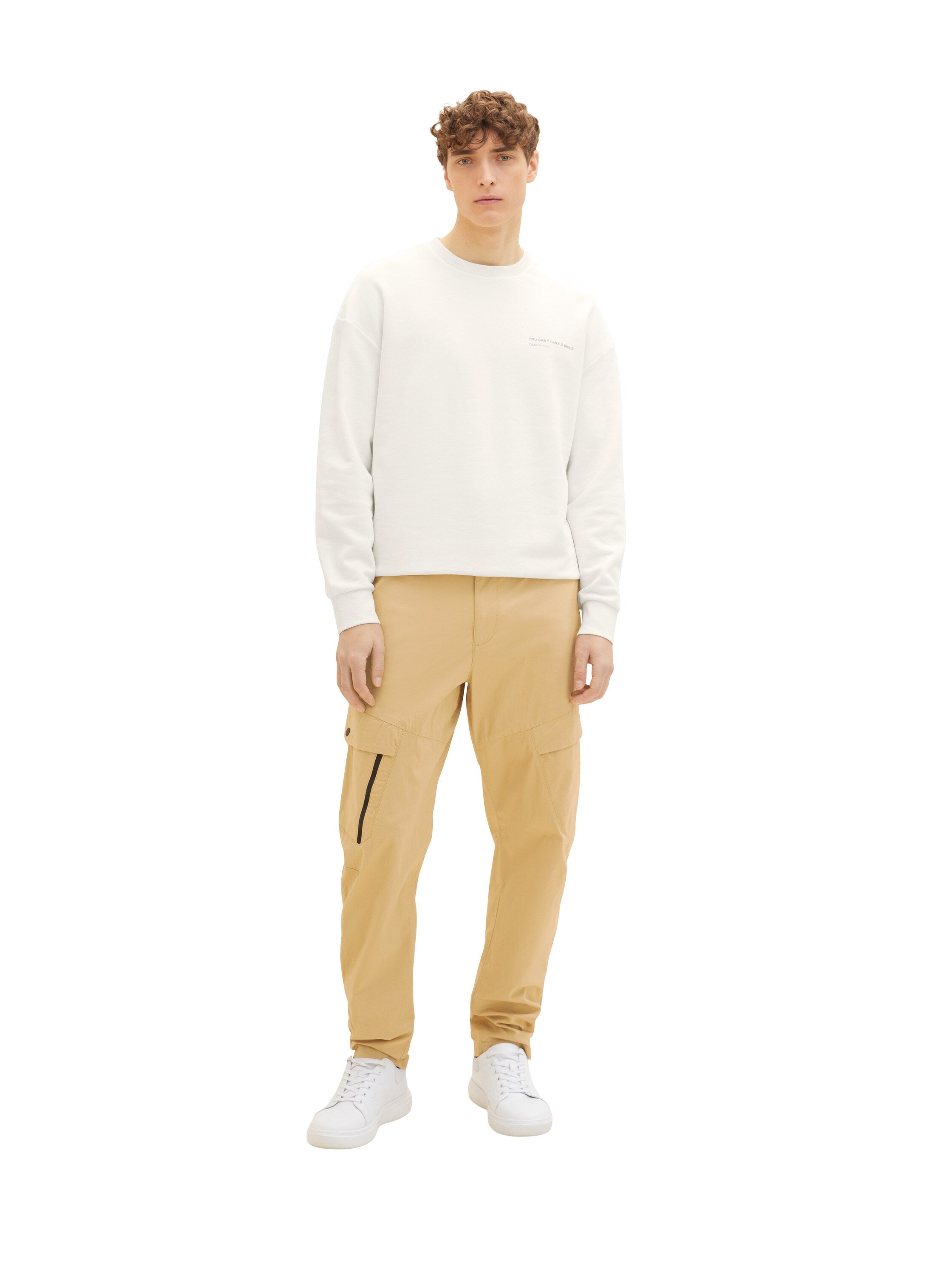 Beige Cargo Trousers