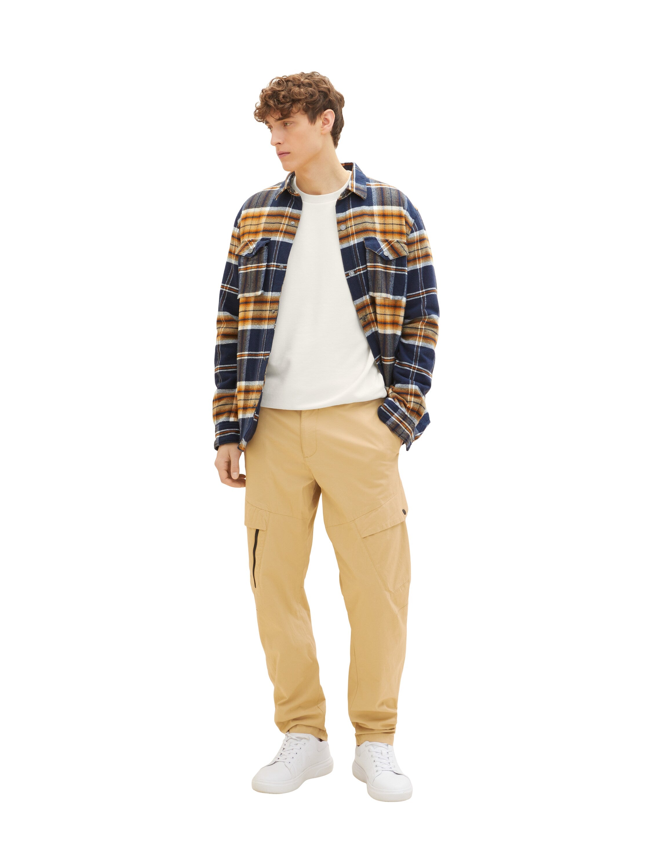 Beige Cargo Trousers