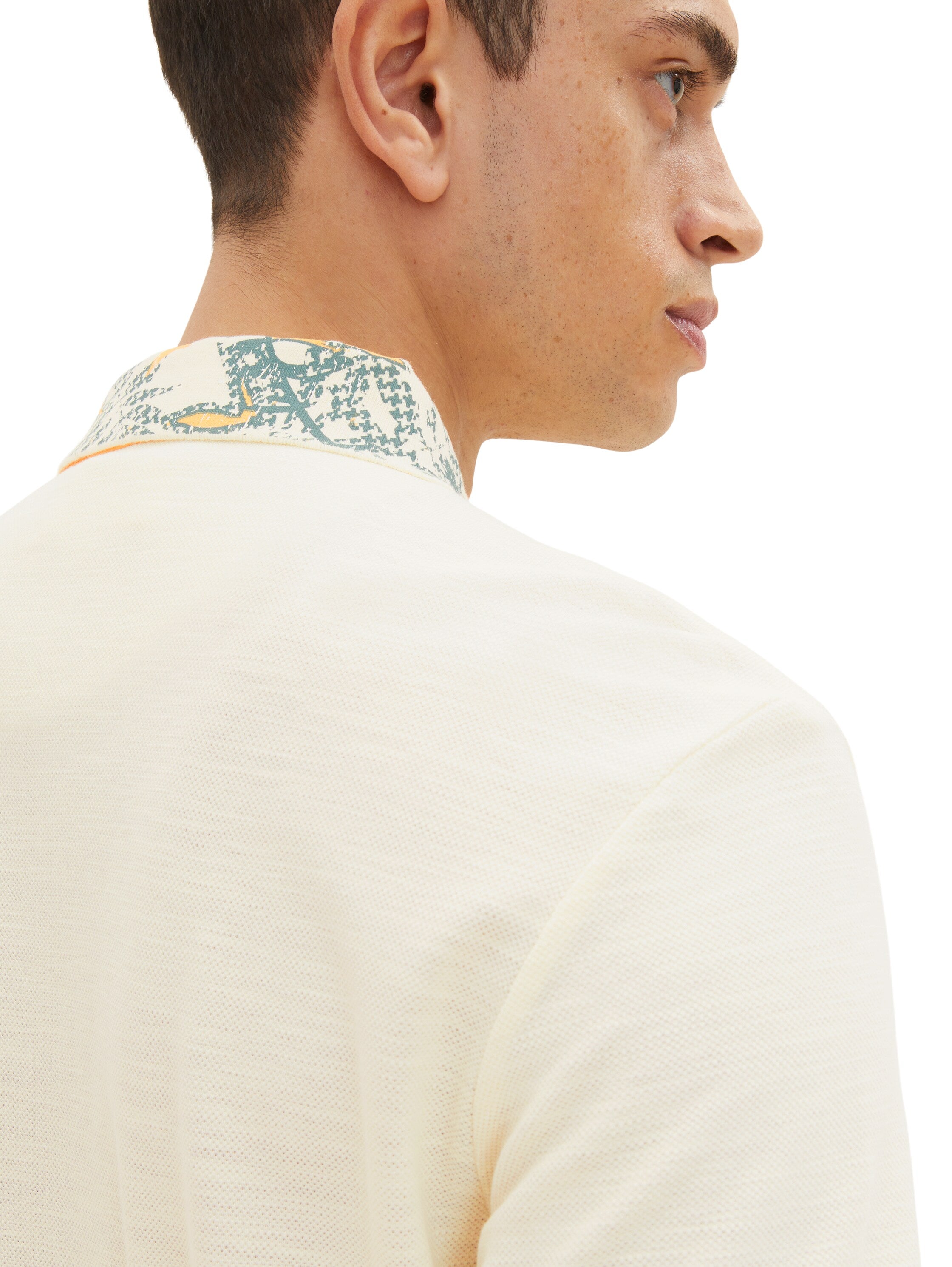 Beige Short Sleeve Polo Shirt