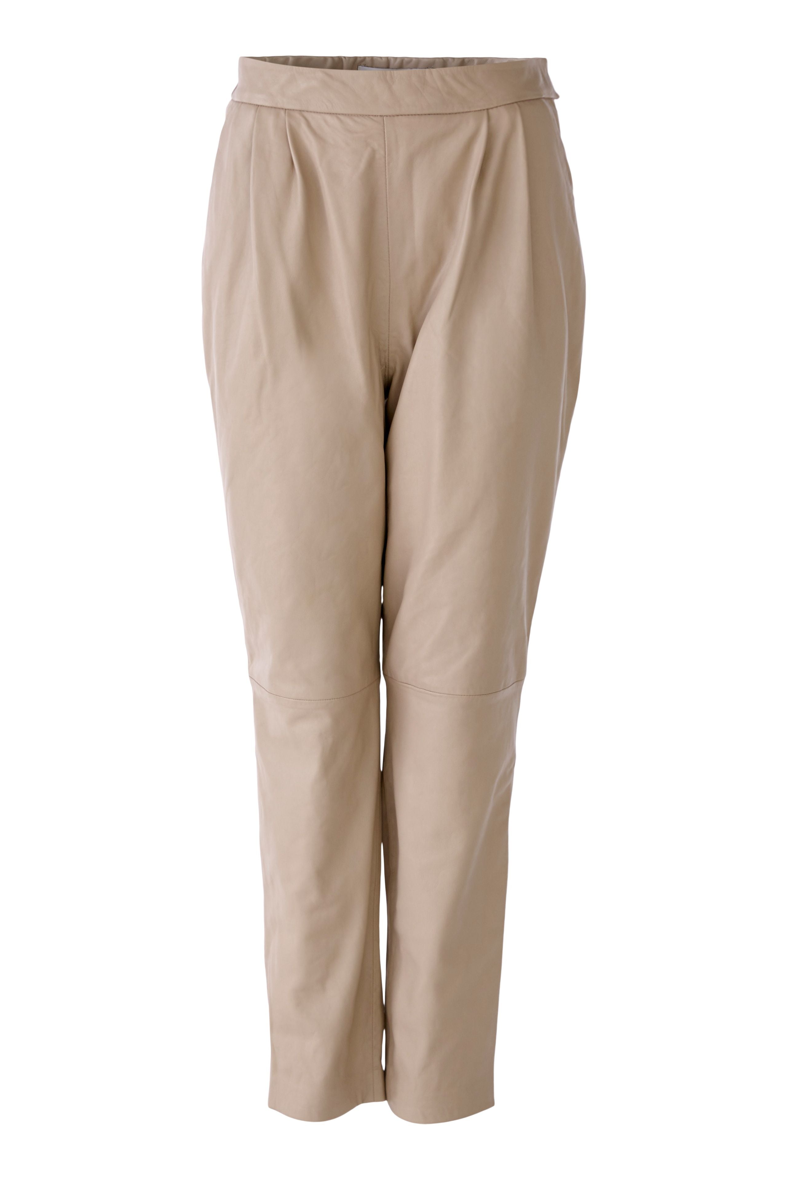 Beige Slip-On Trousers Oui