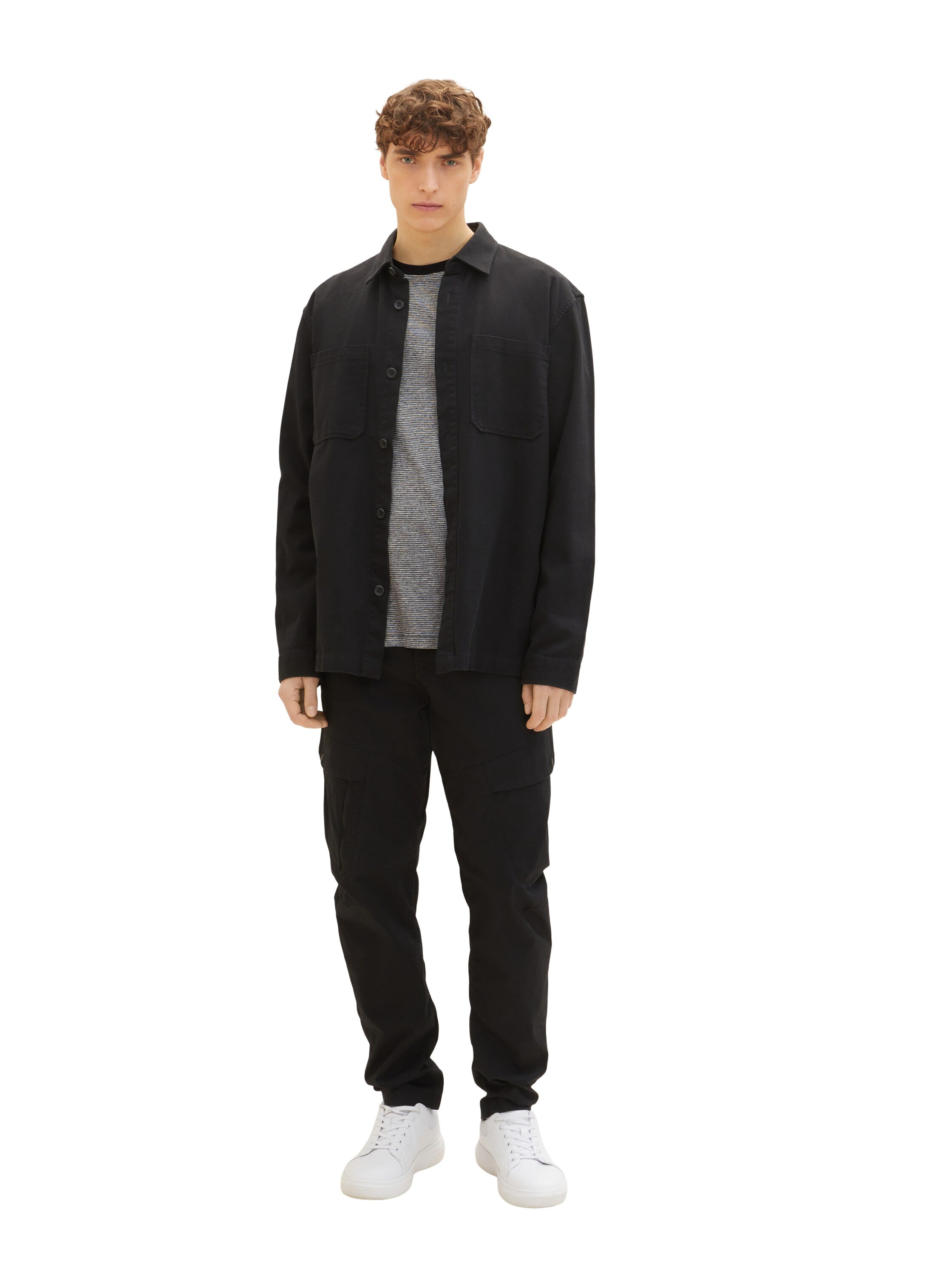 Black And Grey Short Sleeve Color-Block T-Shirt - BEVAVA