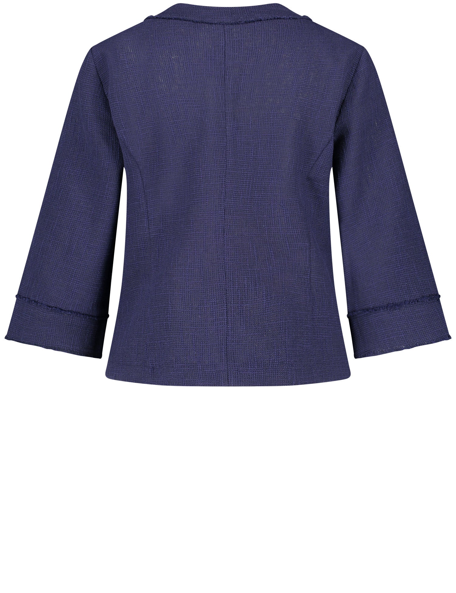 Blazer Jacket With Fringed Edges