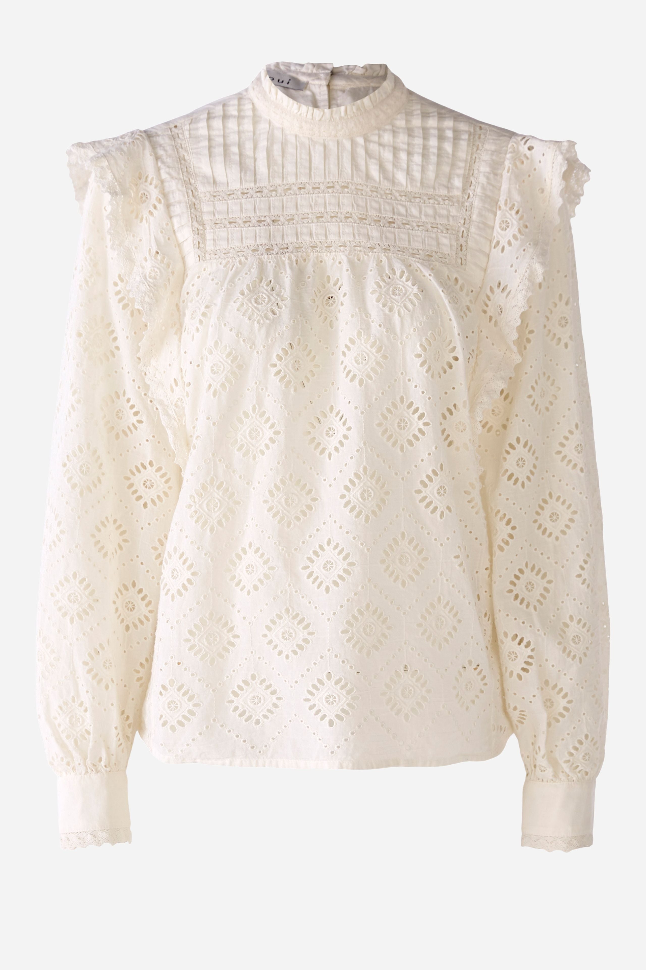 Blouse In Cotton With Perforated Embroidery - BEVAVA
