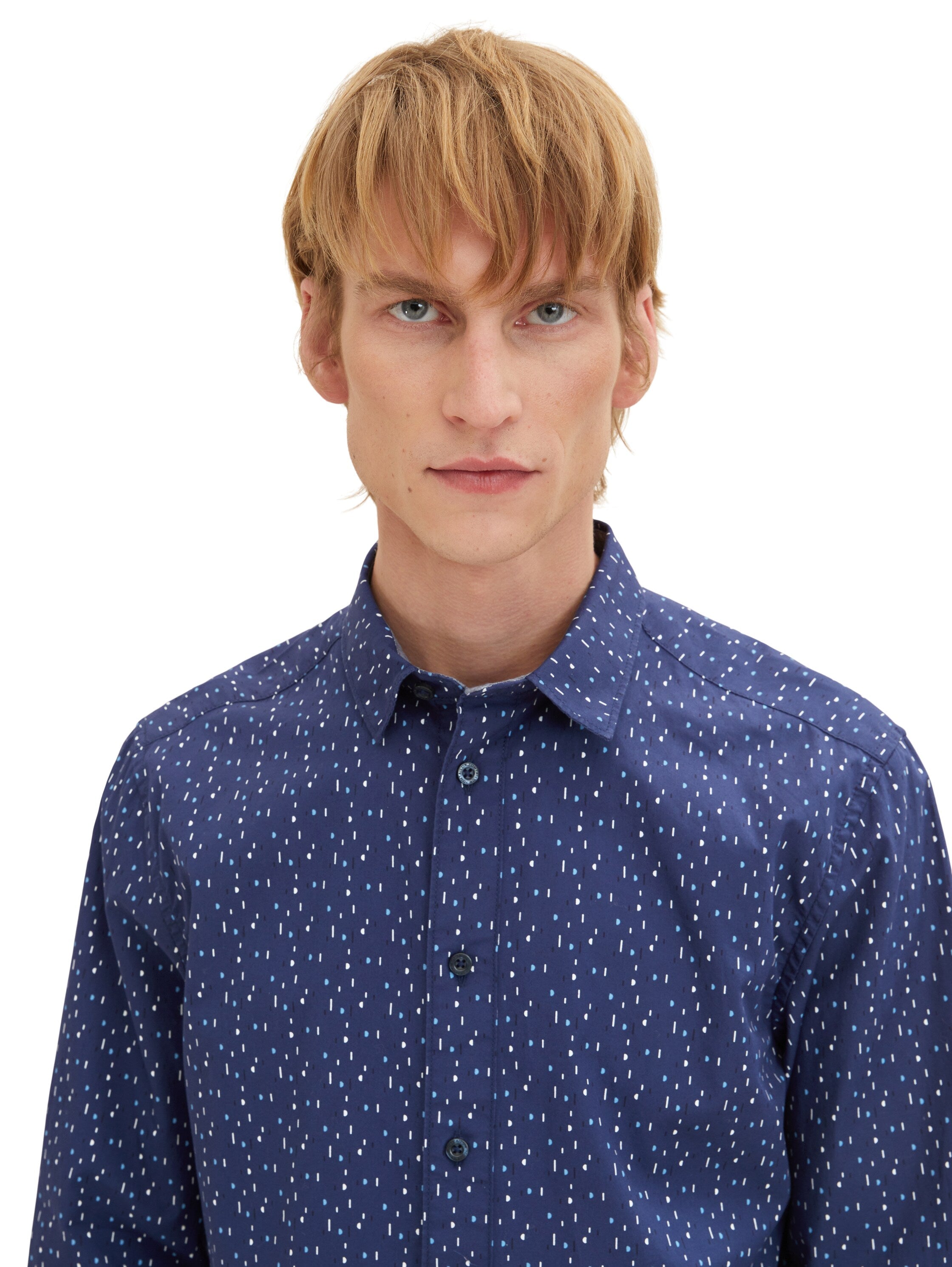 Blue All-Over Print Long Sleeve Shirt Tom Tailor
