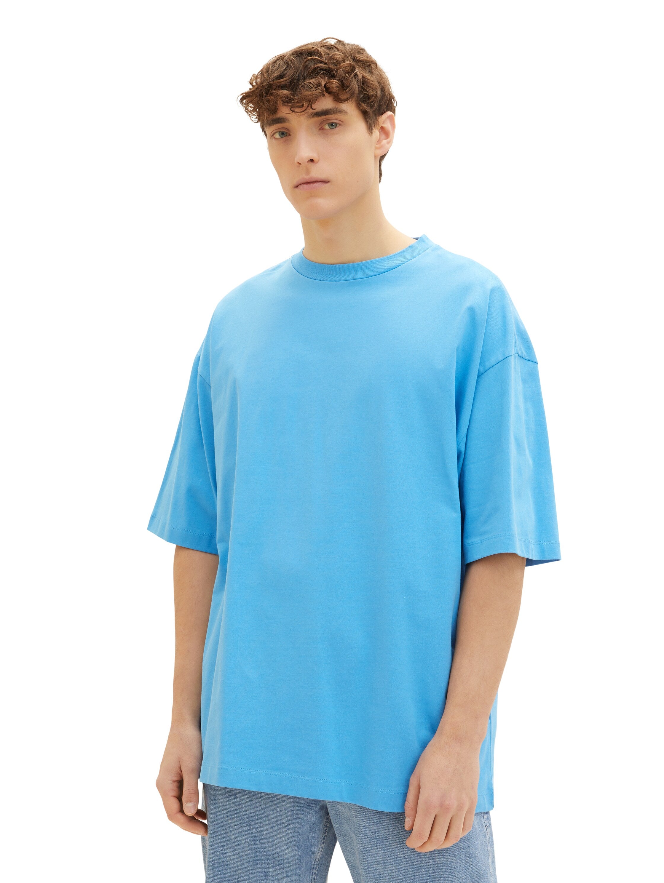 Blue Over-sized Short Sleeve T-Shirt