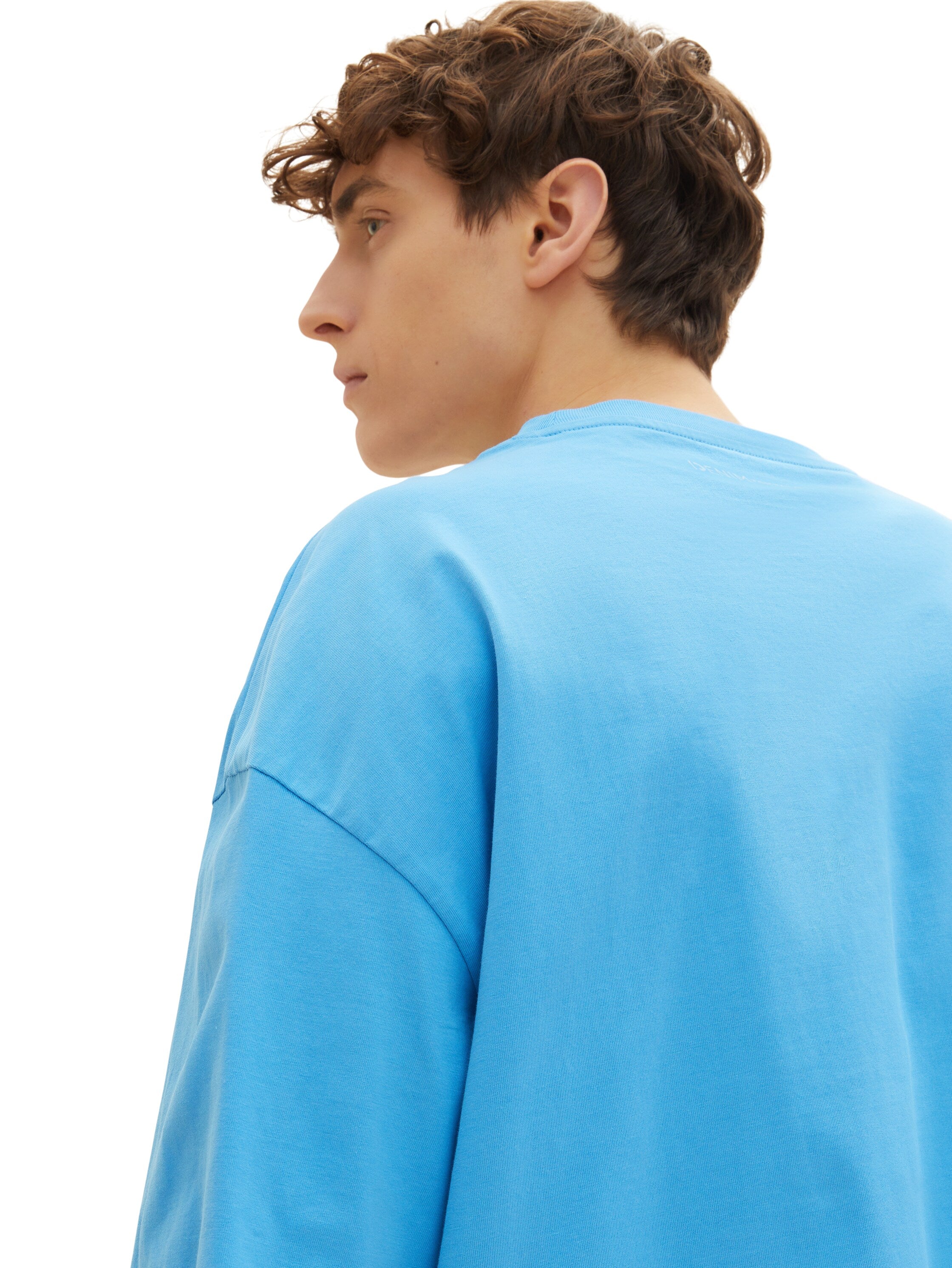 Blue Over-sized Short Sleeve T-Shirt