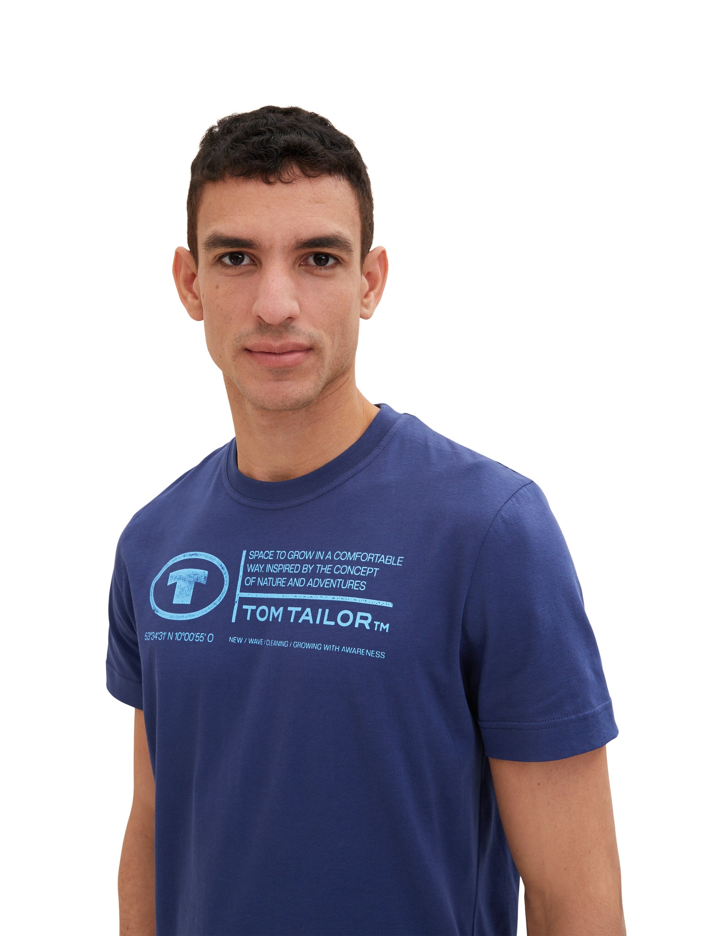 Blue Short Sleeve Graphic T-Shirt - BEVAVA