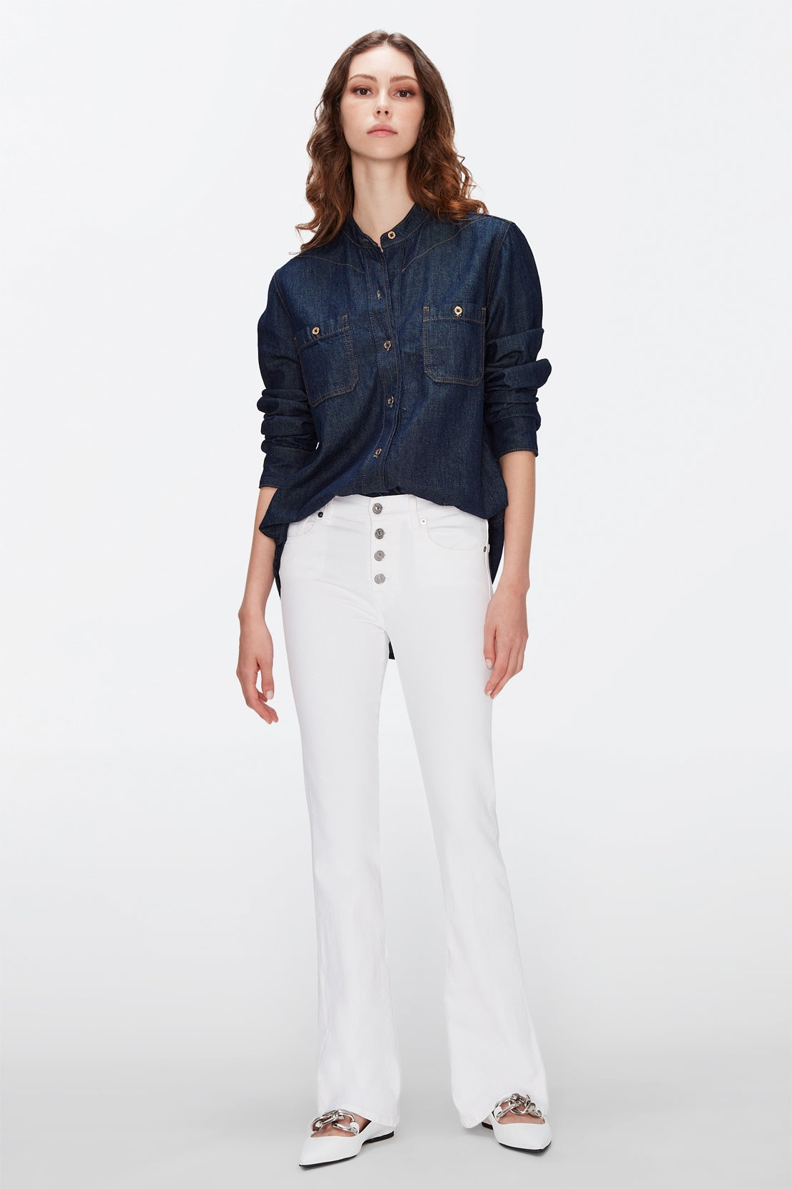 Bootcut Tailorless Optic With Exposed Buttons - BEVAVA