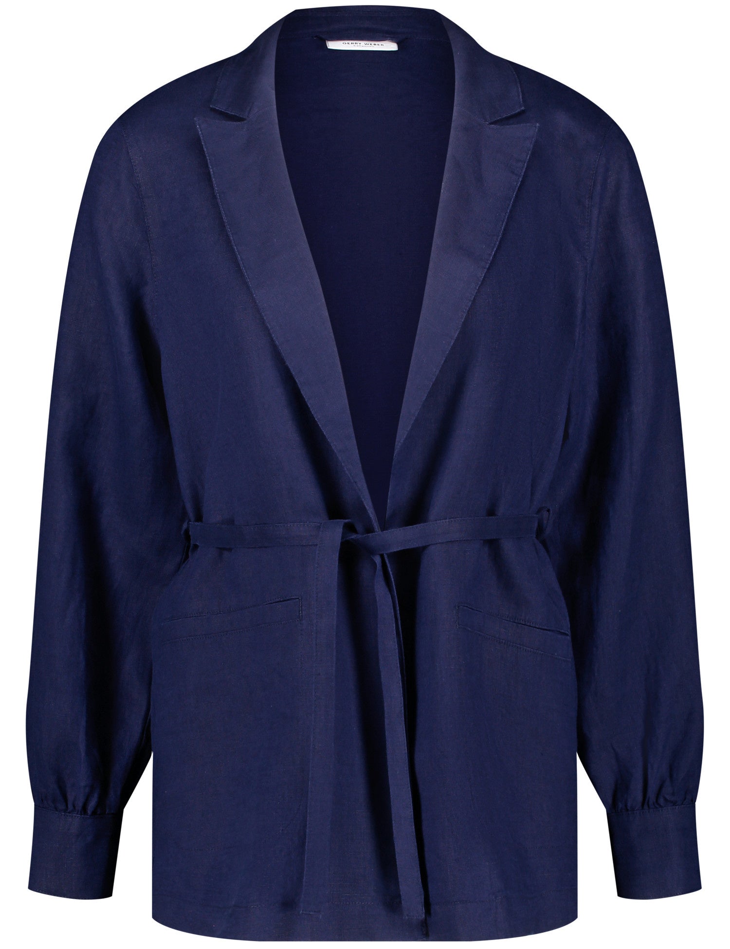 Casual Linen Blazer With A Waistband