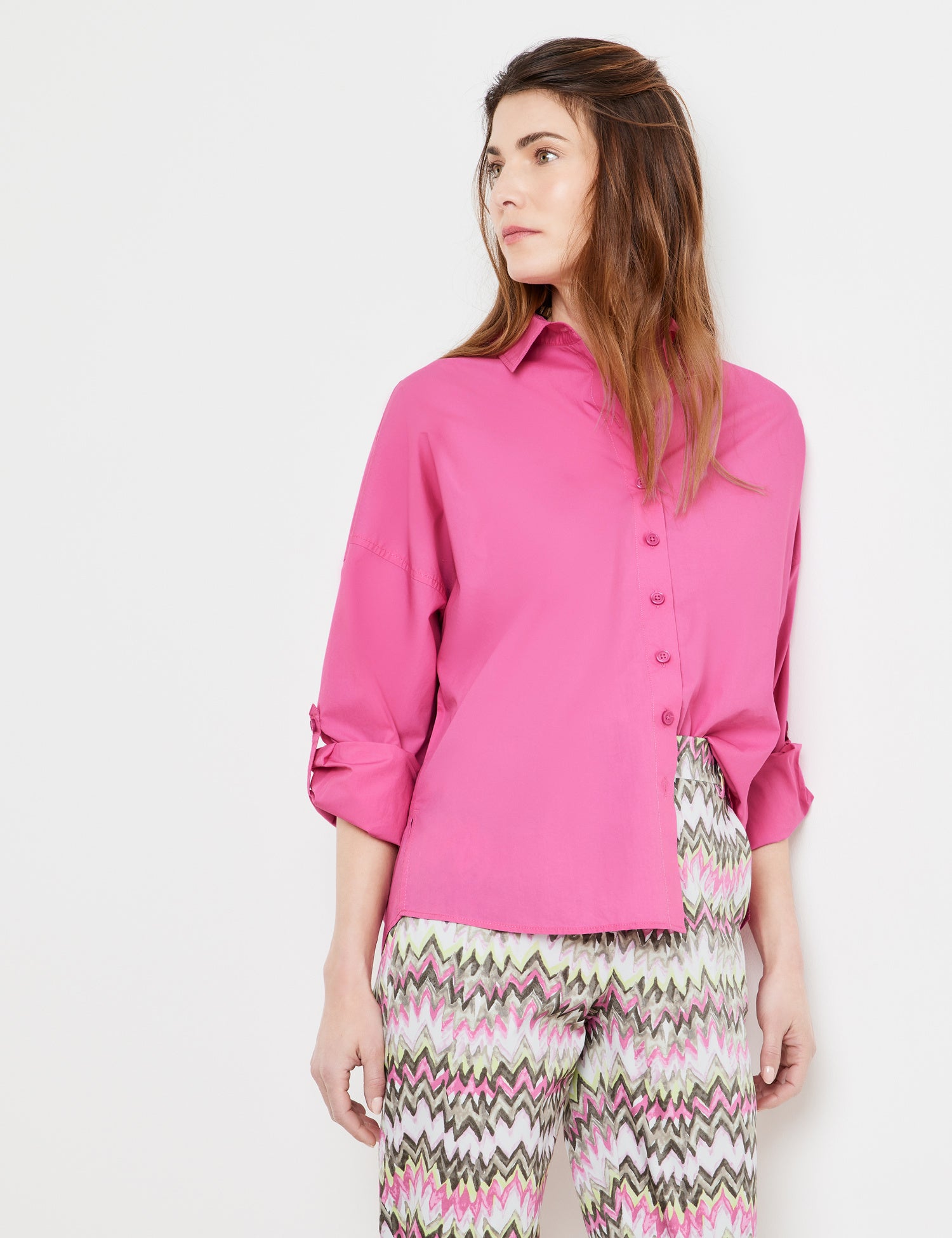 Cotton Blouse With Sleeve Straps