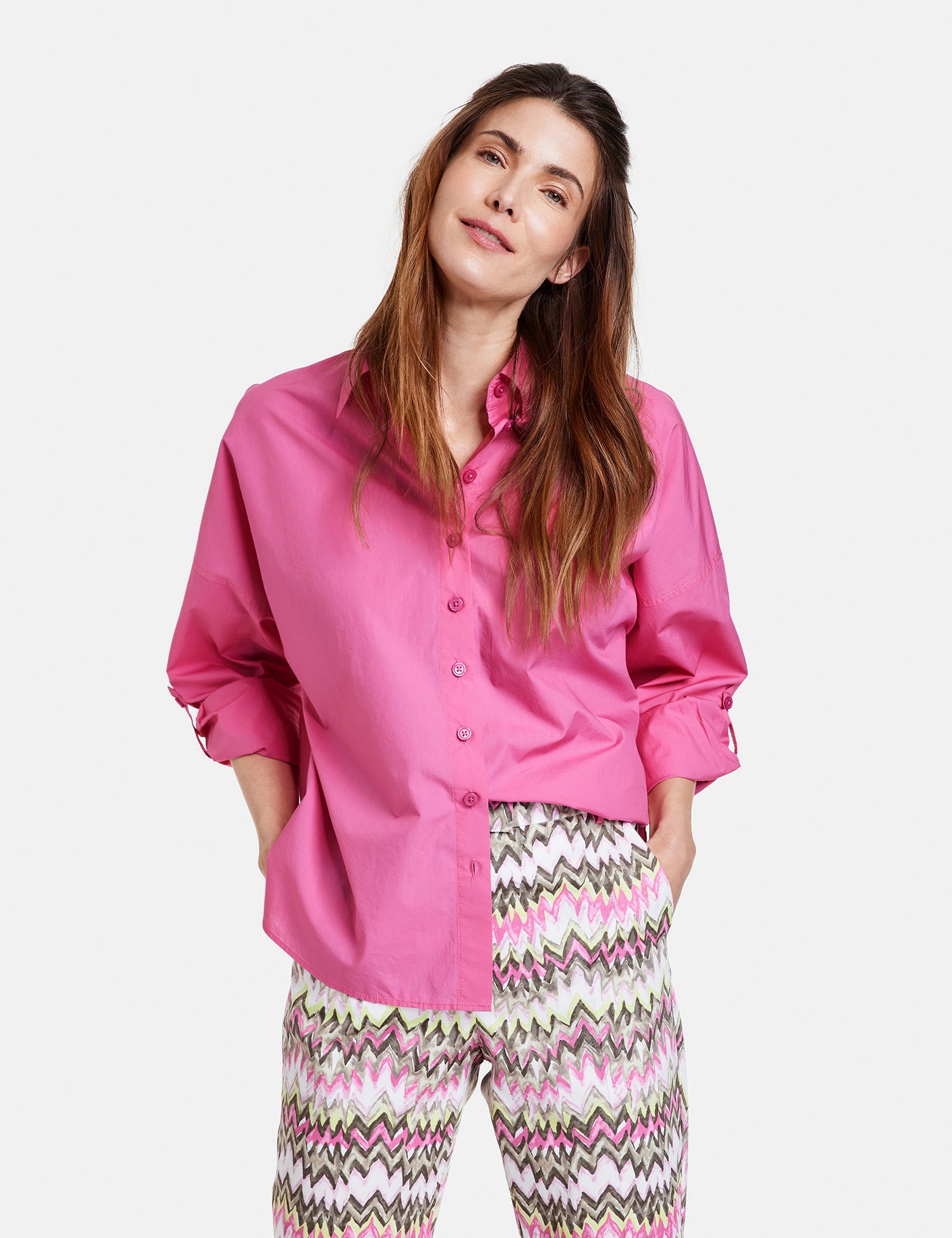 Cotton Blouse With Sleeve Straps