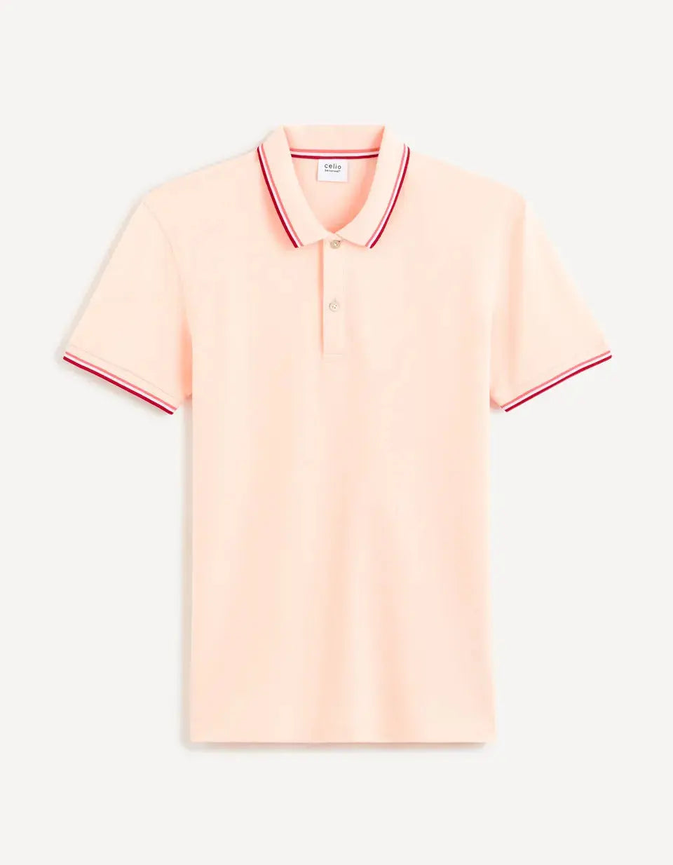 Cotton Elastane Piqué Polo Shirt - Pink - 03