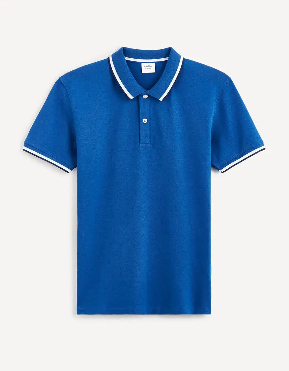 Cotton Elastane Piqué Polo Shirt - Sky Blue - 03