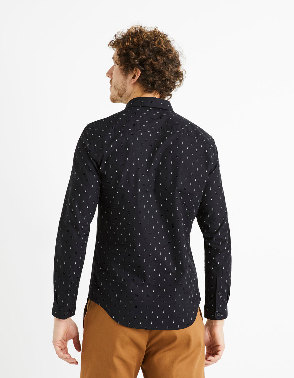 100% Cotton Slim-Fit Shirt - Black - 02