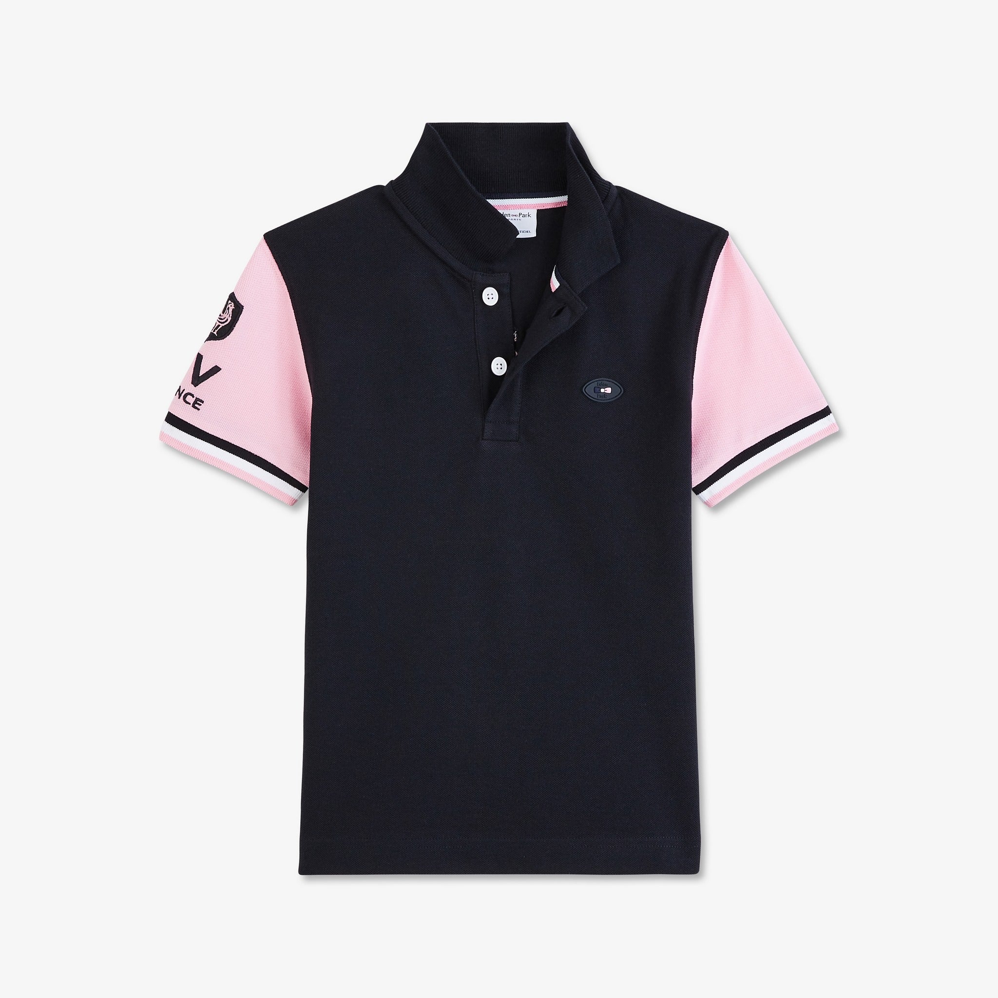 dark-blue-colour-block-polo-with-xv-embroidery_e23maipc0055_blf_01