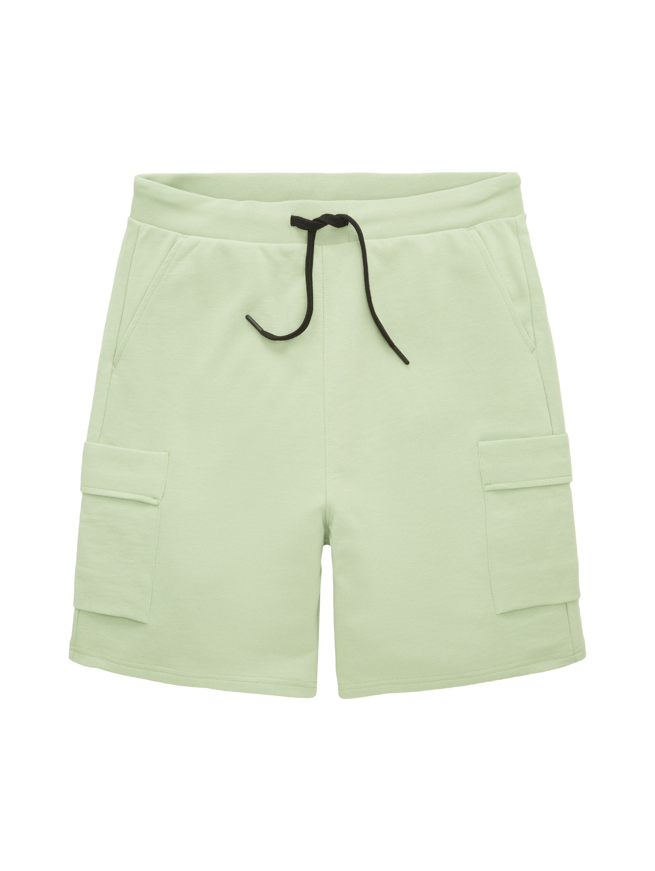 Green Knitted Shorts With Black Drawstring Tom Tailor