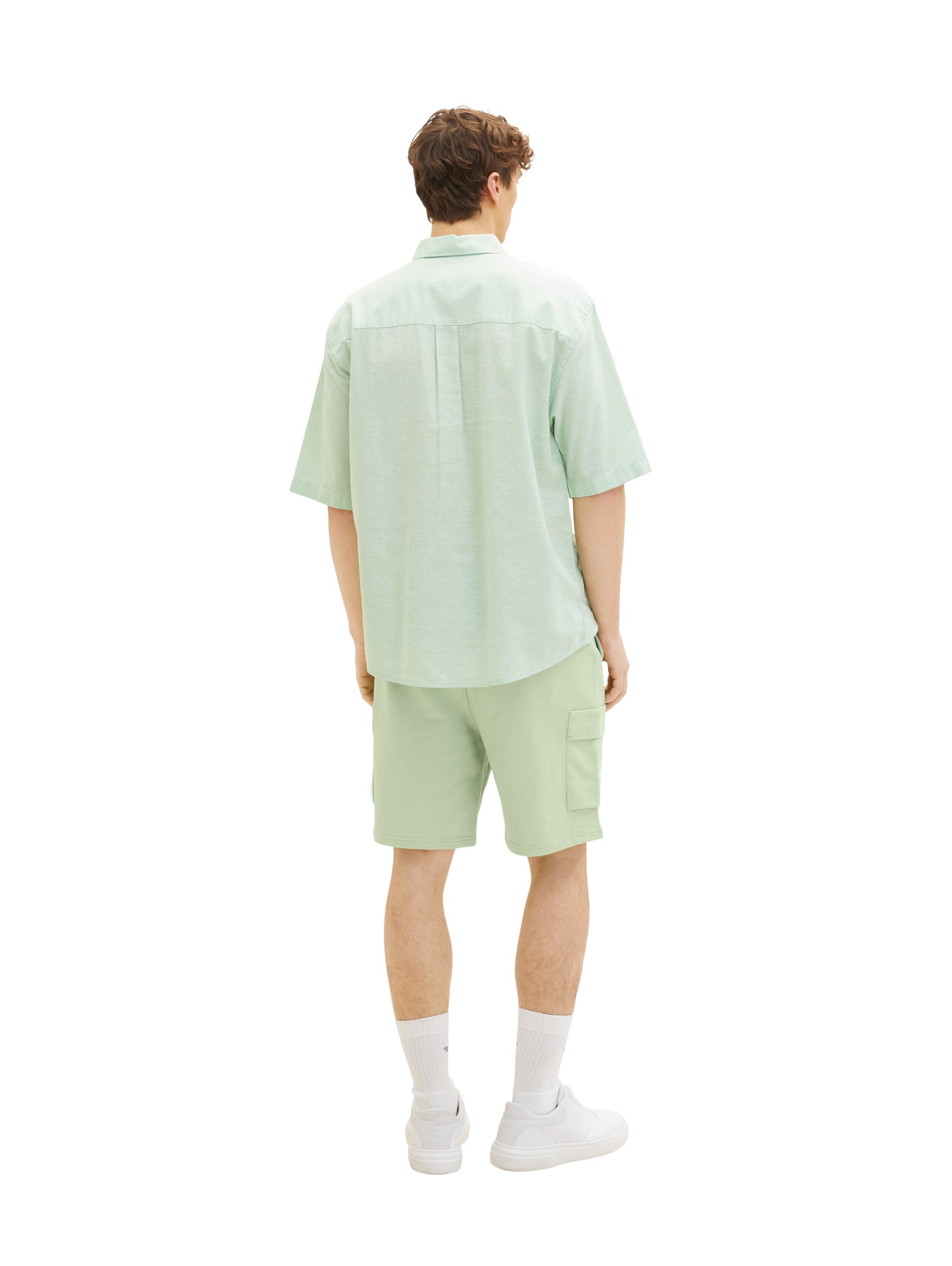 Green Knitted Shorts With Black Drawstring Tom Tailor