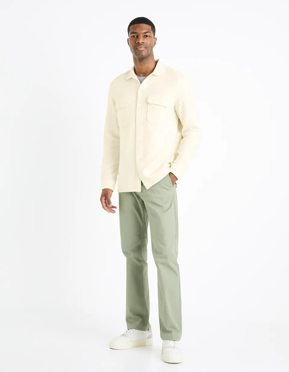 Grey Chino Trousers - BEVAVA