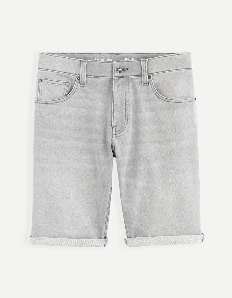 Grey Denim Shorts - BEVAVA