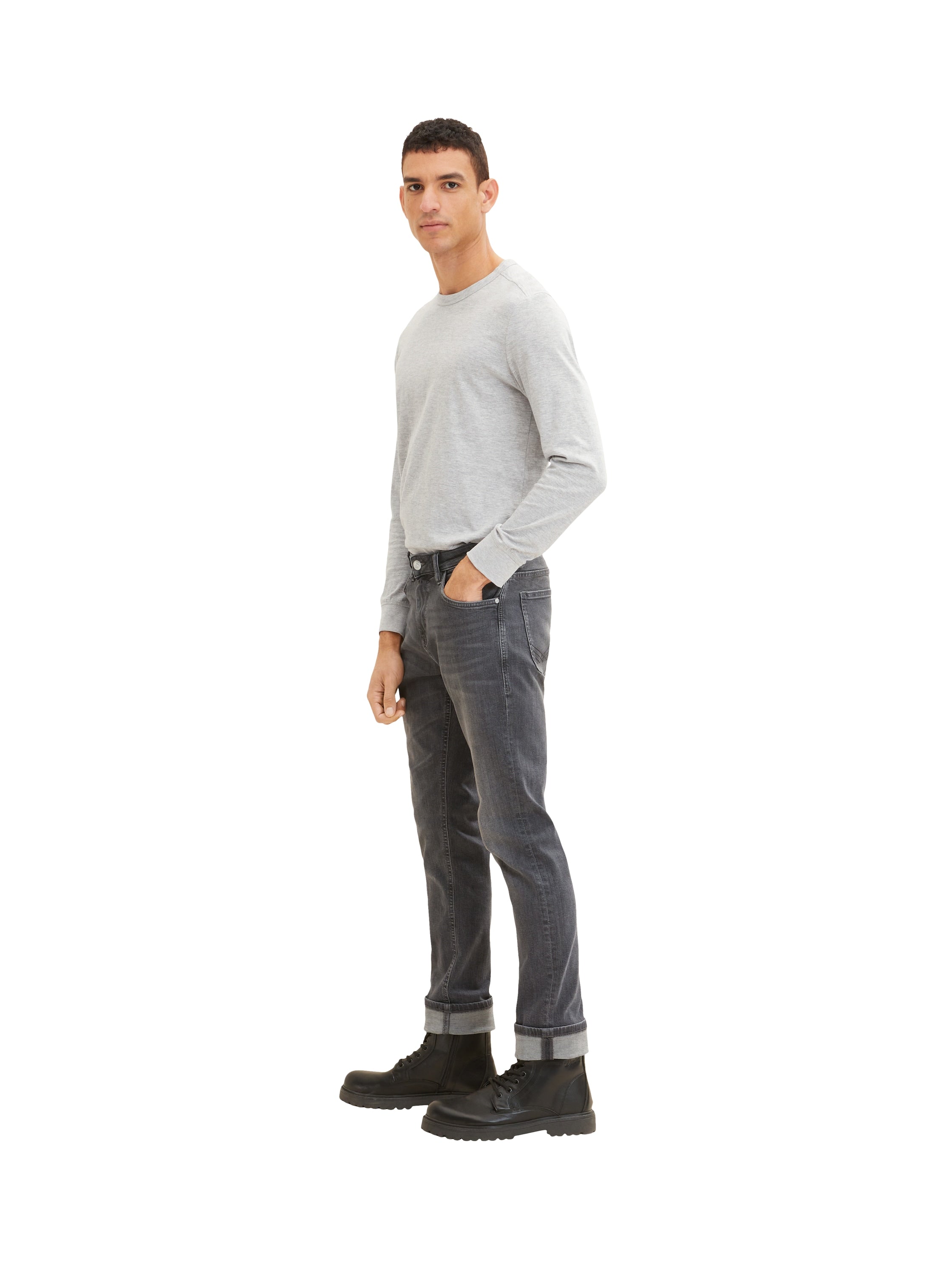 Grey Standard Fit Jeans - BEVAVA